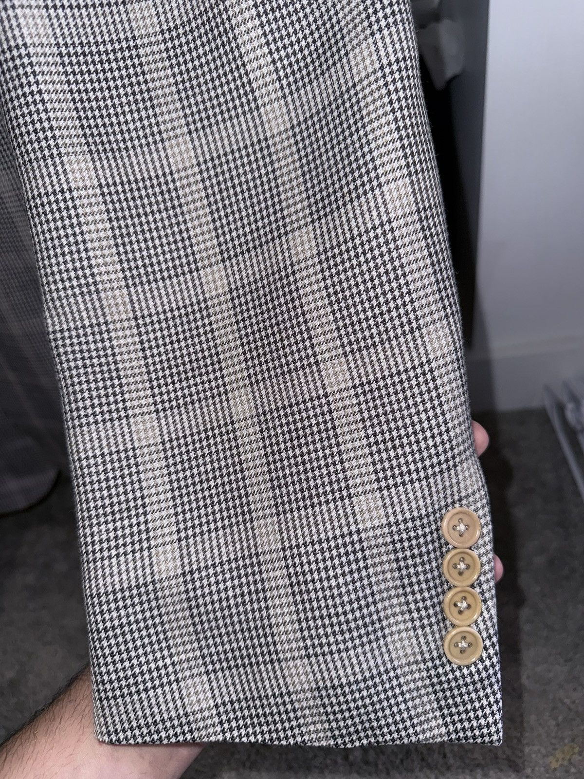 Canali Canali Plaid Wool Silk Linen Blend Sport Coat Size 44L - 3 Thumbnail