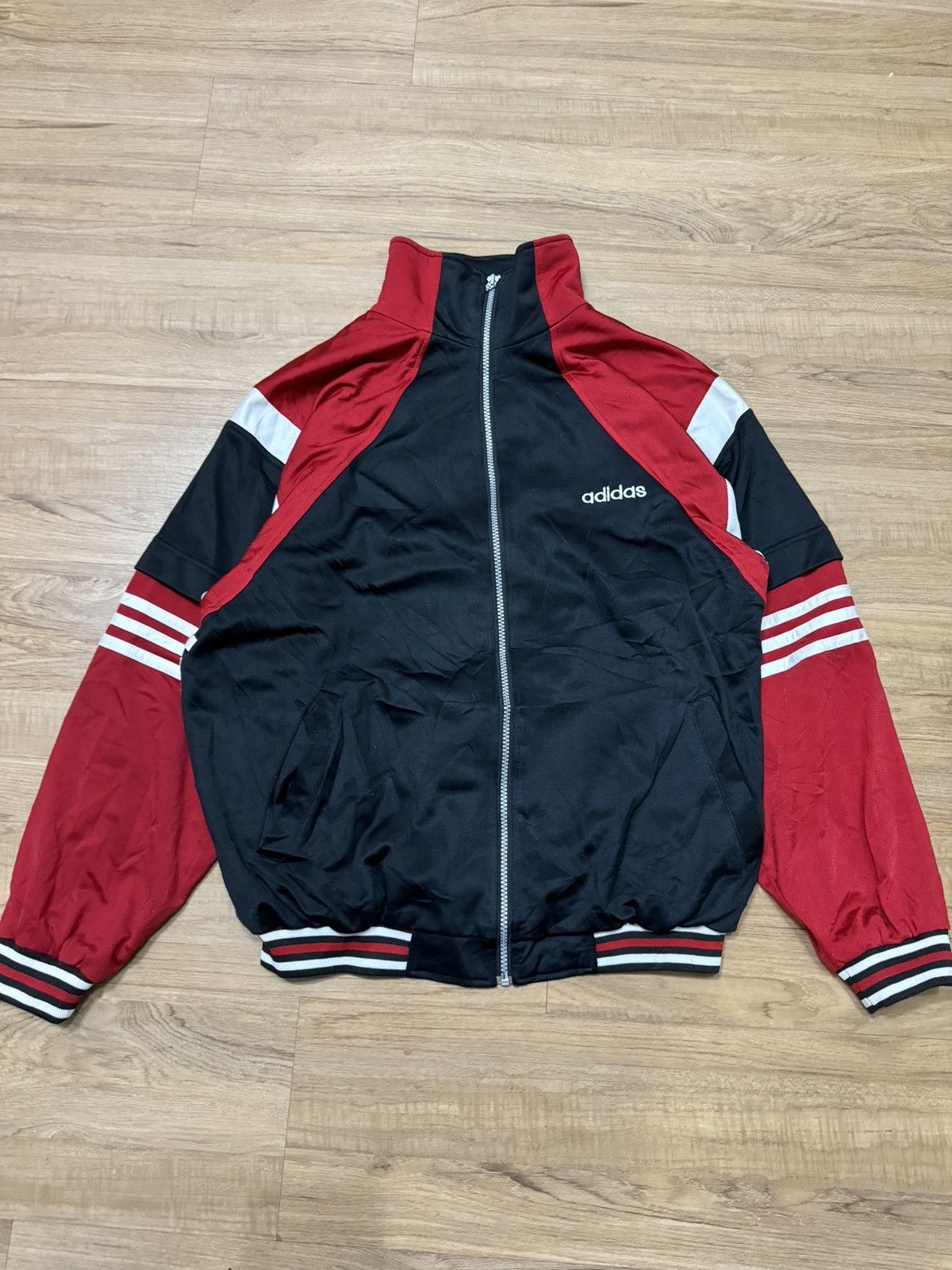 image of Run Dmc Style Adidas Big Logo Tracktop, Men's (Size Large)