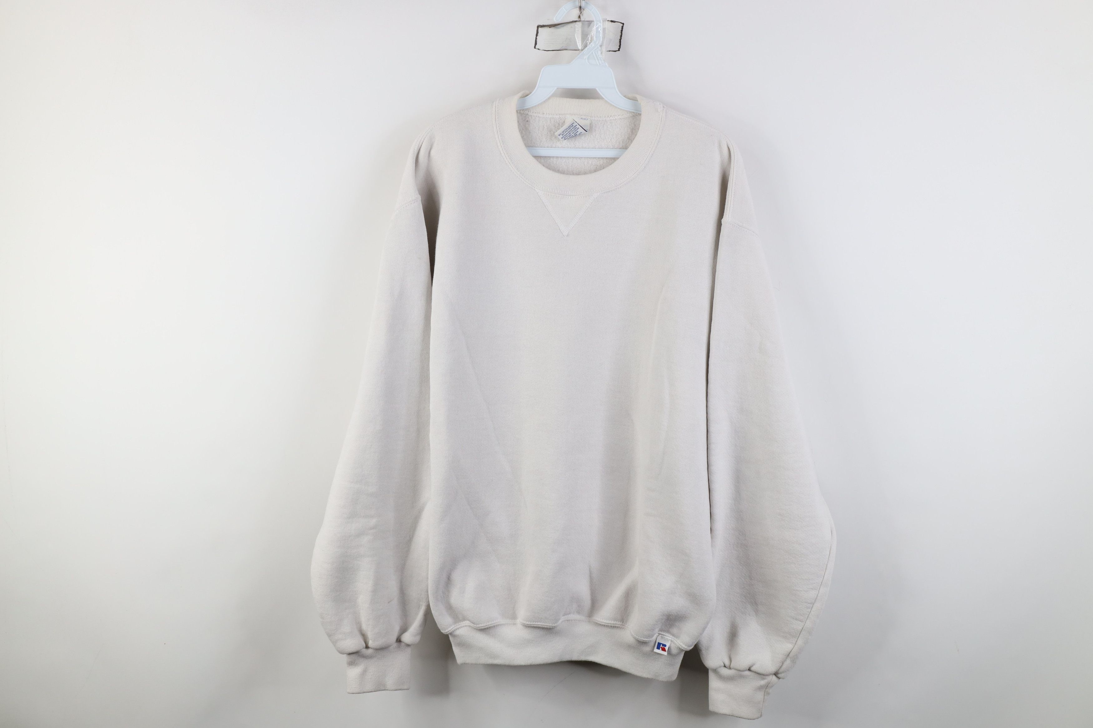 Russell Athletic Vintage 90s Russell Athletic Blank Crewneck Sweatshirt White Size US M / EU 48-50 / 2 - 1 Thumbnail