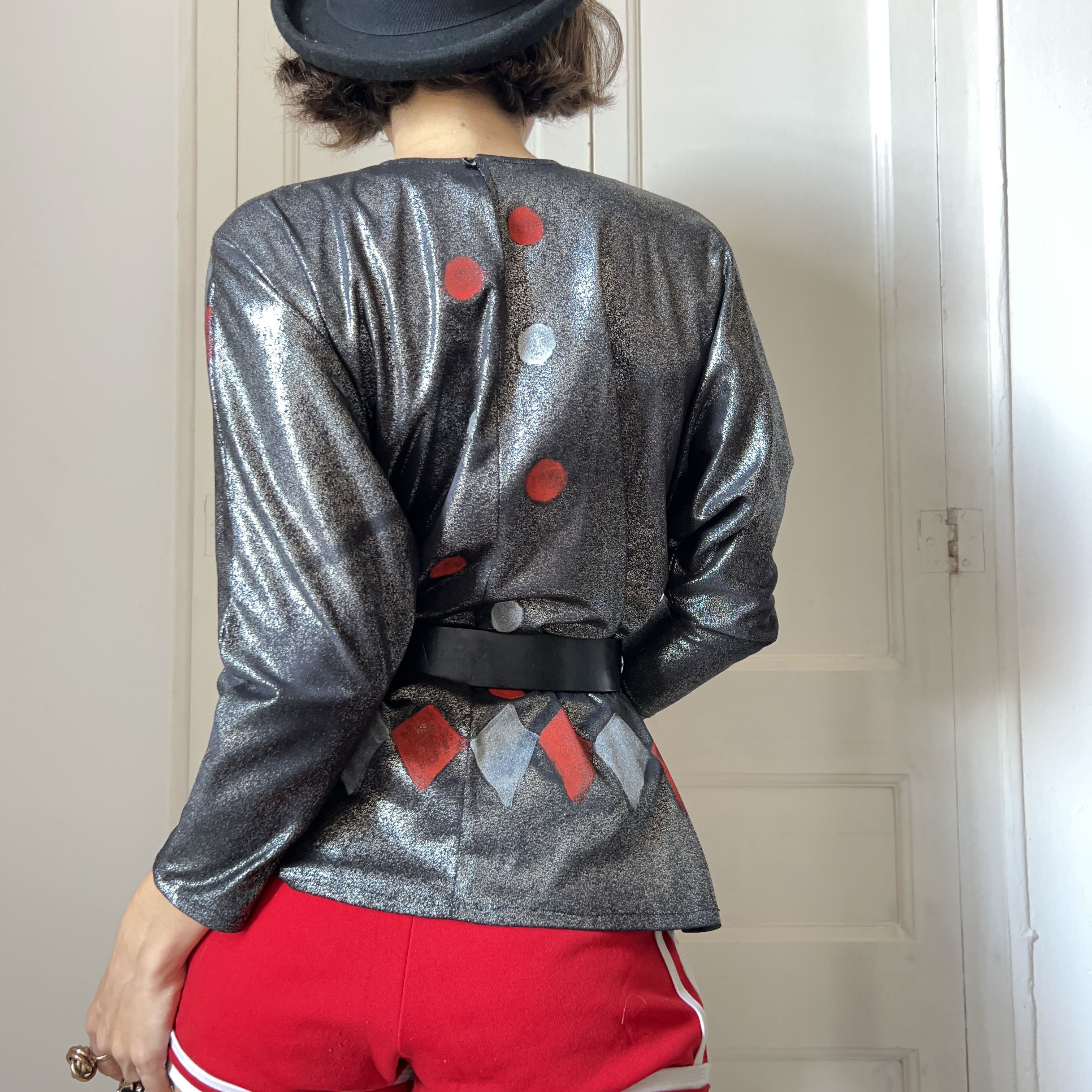 Custommade Custommade Polka Dot Argyle Harlequin Metallic Blouse Size L / US 10 / IT 46 - 6 Thumbnail