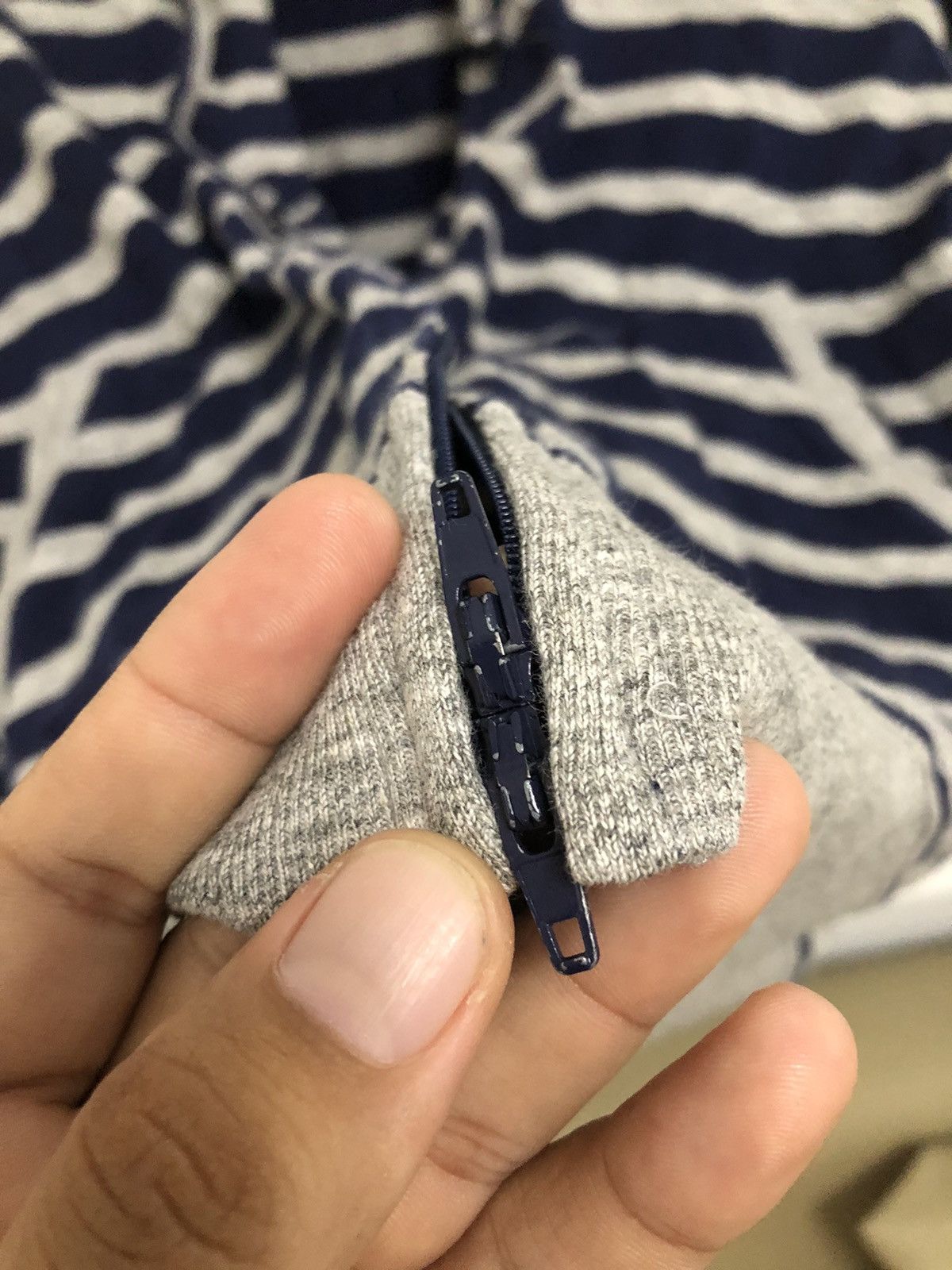 Blue Blue Japan Blue Blue Japan Stripe Zip Hoodie Size US M / EU 48-50 / 2 - 7 Thumbnail