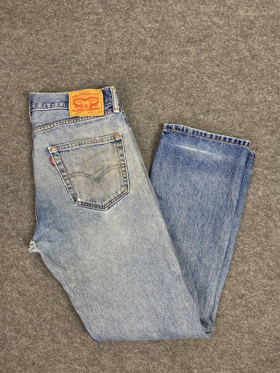 Levi's levis 505 relaxed fit distressed denim nice design Size US 36 / EU 52 - 1 Thumbnail