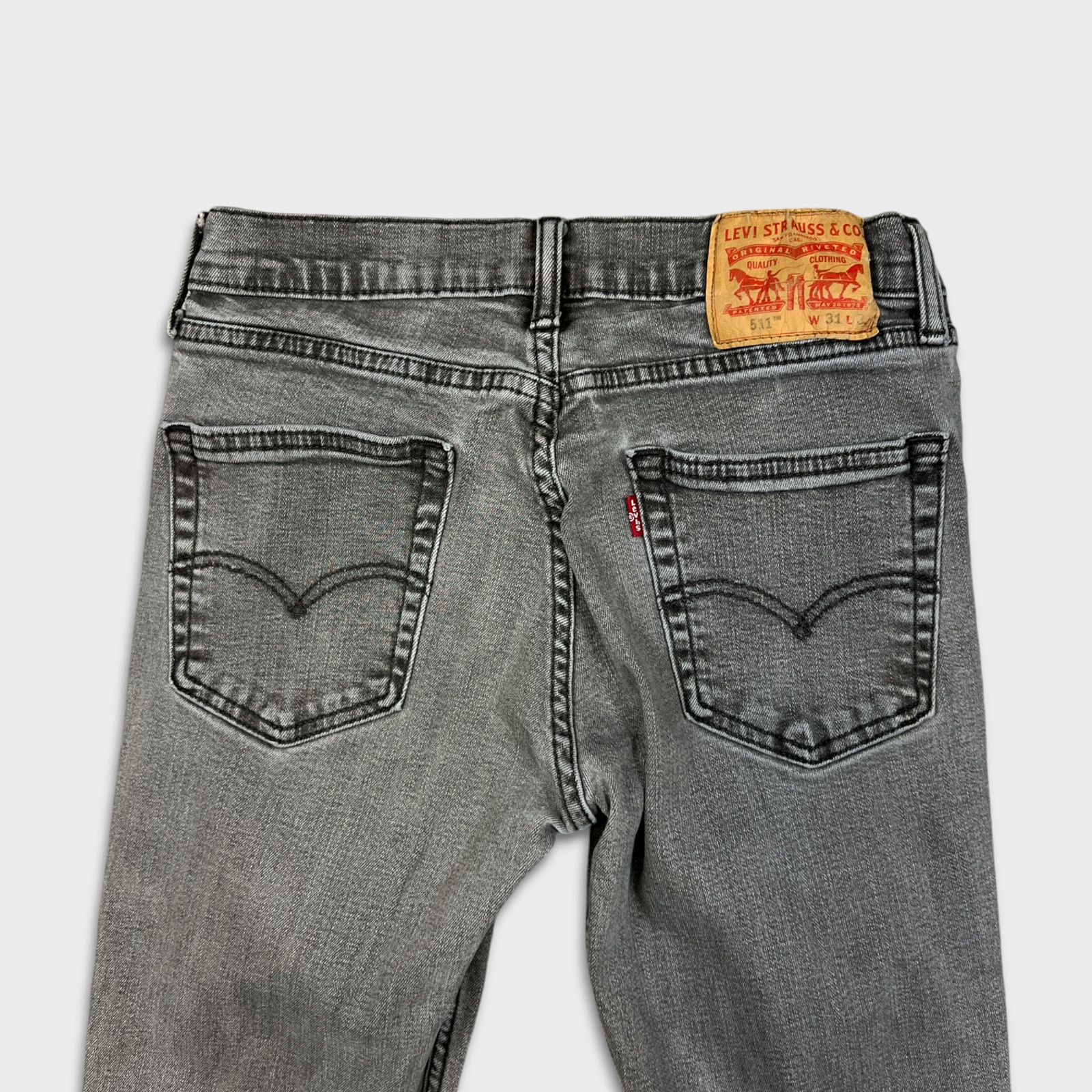 Levi's × Vintage Levi's 511 Jeans 30x30 Gray Slim Fit American Denim Pants Size US 30 / EU 46 - 5 Thumbnail