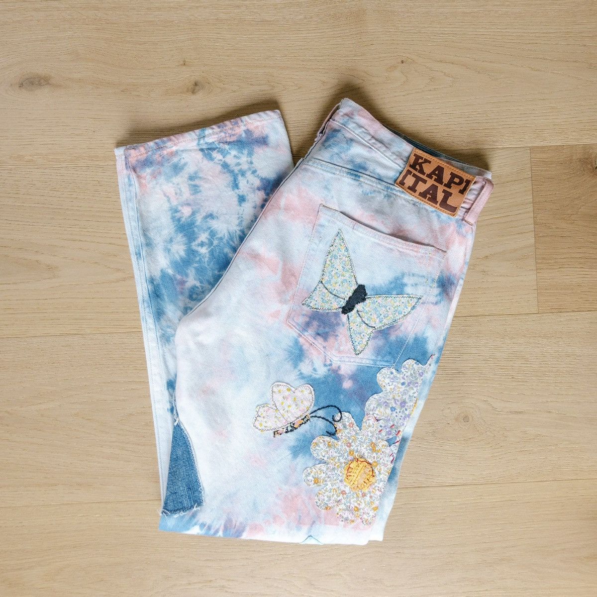 Kapital Kapital 12.5OZ Papillon Flared Tie Dye Jeans Size US 38 / EU 54 - 4 Thumbnail