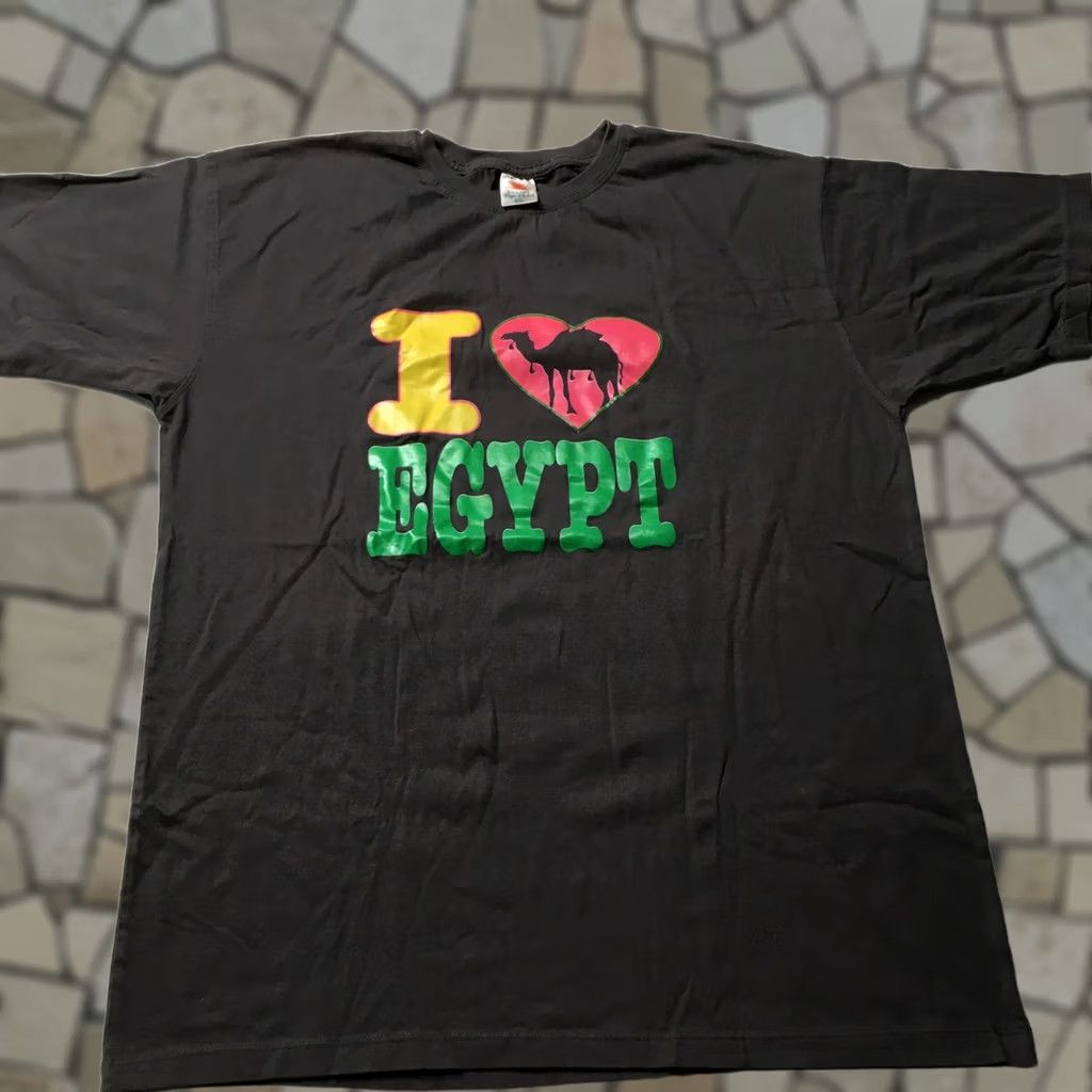Camel VINTAGE Cairo Egypt T Shirt camels pyramids 2XL graphic I love egypt Unisex Adults Gray 100% Cotton Pyramid Shirt Mens Size US XXL / EU 58 / 5 - 1 Thumbnail