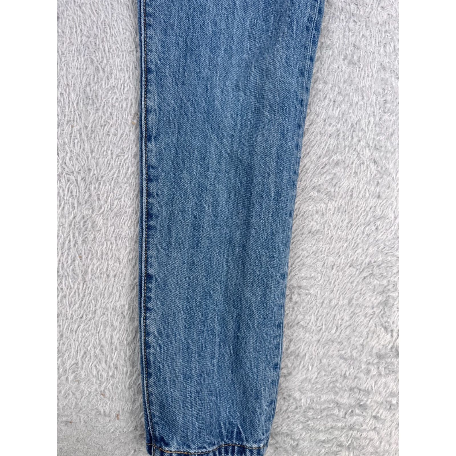 Levi's 501 Skinny Jeans Women Blue Denim Size 25 Retro Cotton Distressed Stretch Slim Fit
