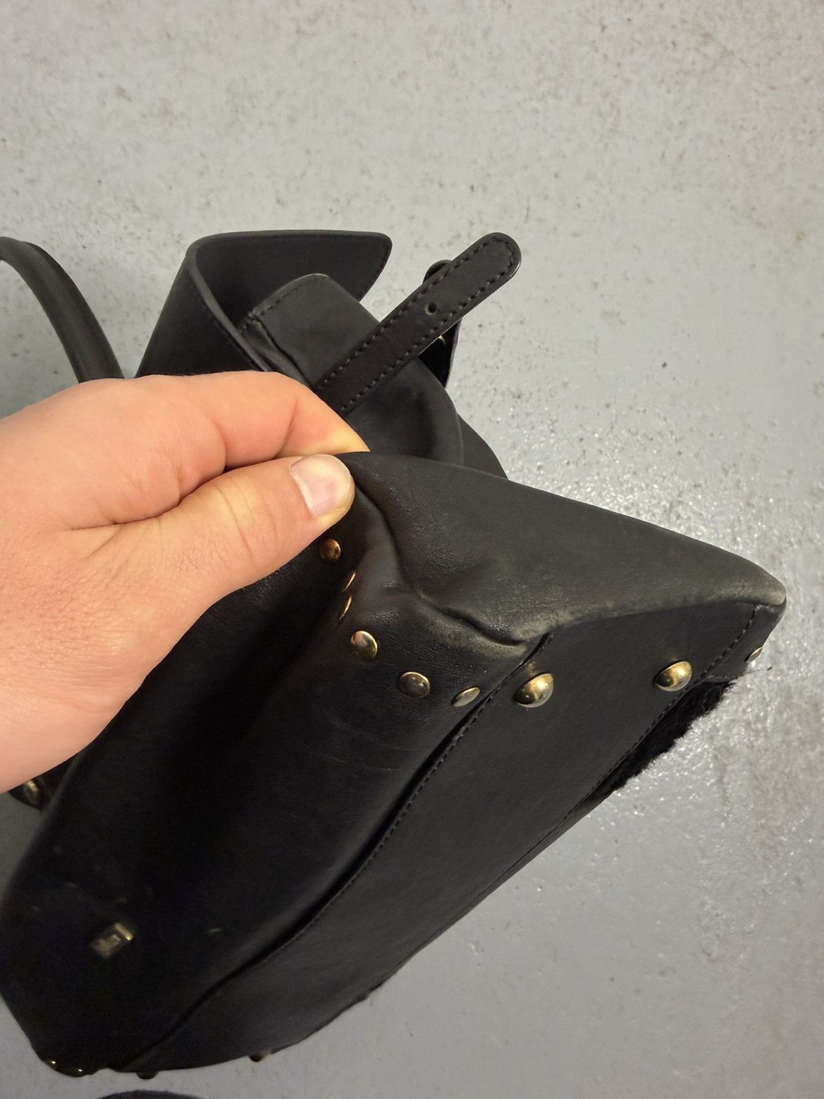 John Galliano Vintage 00s John Galliano Pony Hair Leather Handbag Size ONE SIZE - 15 Thumbnail