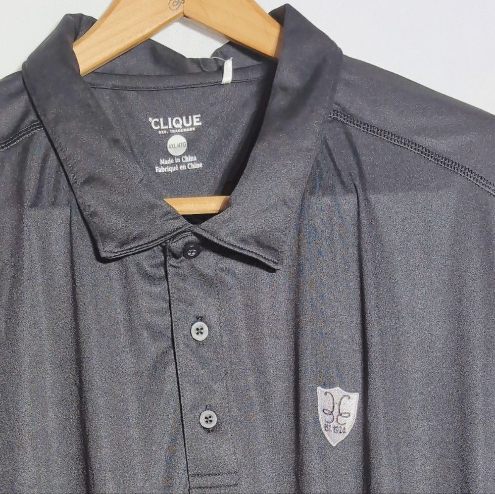 Clique Clique Bobby Jones Links Men's Black Polo Golf Shirt Sz 4XL Size US XXL / EU 58 / 5 - 6 Thumbnail