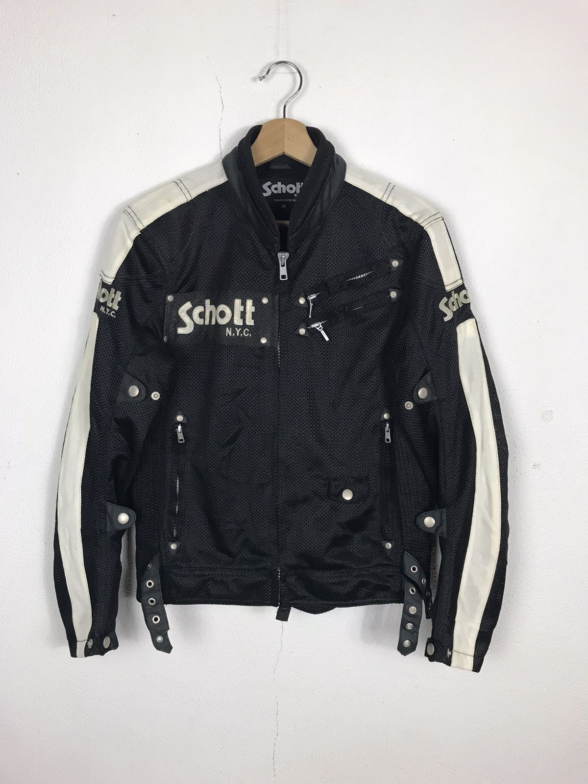 Schott × Vintage Vintage Schott N.Y.C. Riding Biker Motorsport Jacket Size US S / EU 44-46 / 1 - 1 Thumbnail