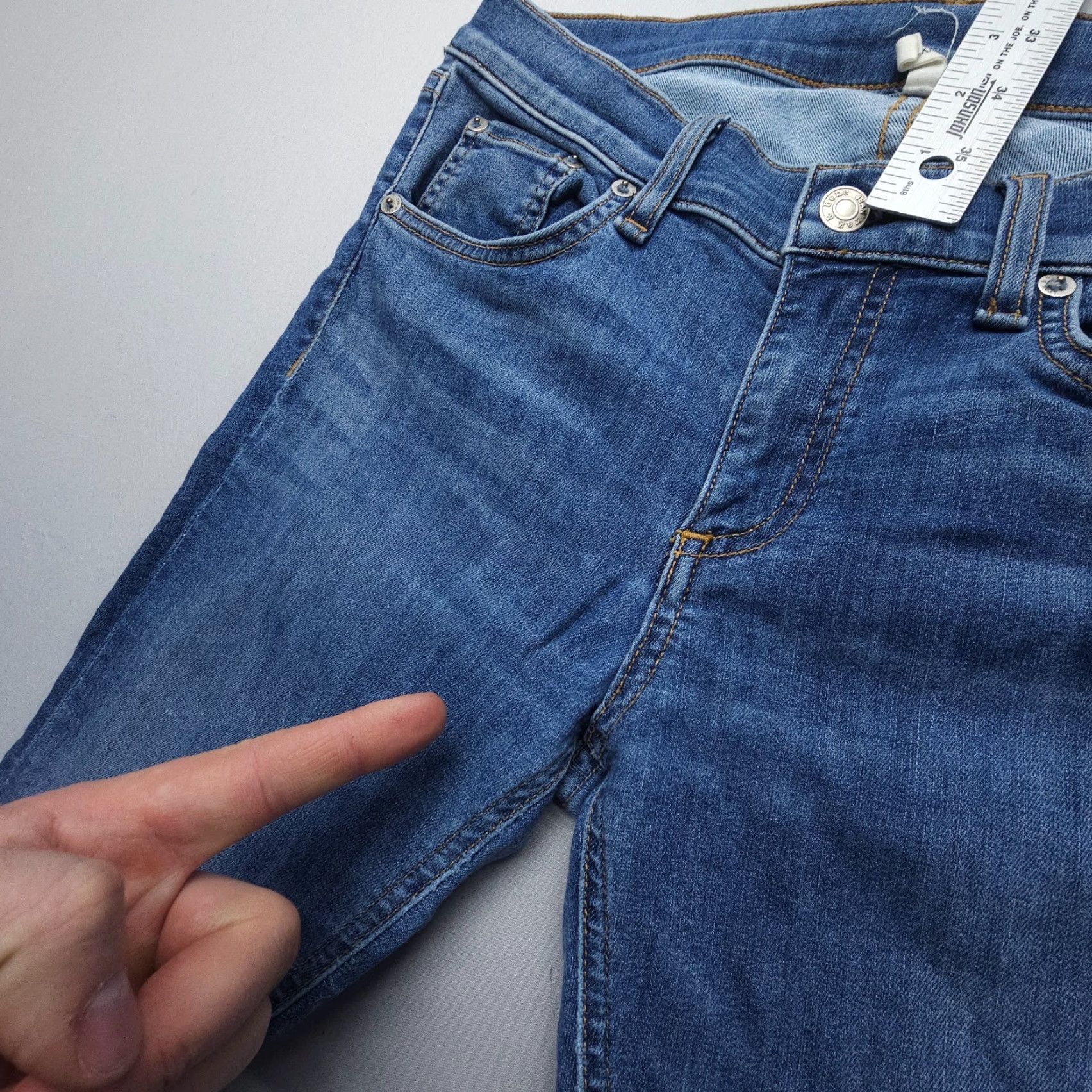 Rag & Bone rag & bone Jeans Skinny 5-Pocket Blue Low Rise 27" Inseam Size 29 Women United States Size 29" - 5 Thumbnail