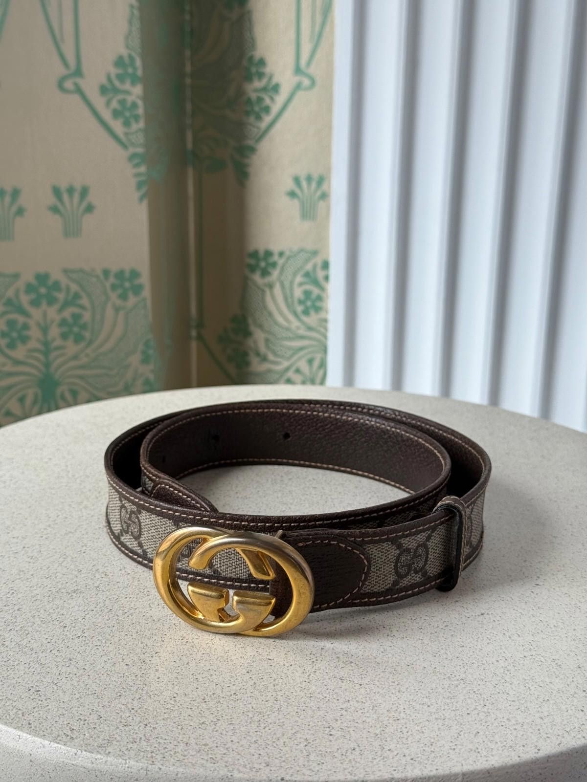 Gucci Vinatge Gucci Monogram Interlocking GG Womens Belt 70 / 28 Size ONE SIZE - 1 Thumbnail