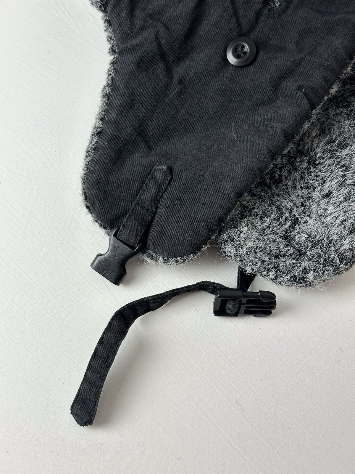 Hysteric Glamour × Vintage Crazy Y2K Mohair Fuzzy Hat Ushanka Punk Huge Size ONE SIZE - 3 Thumbnail