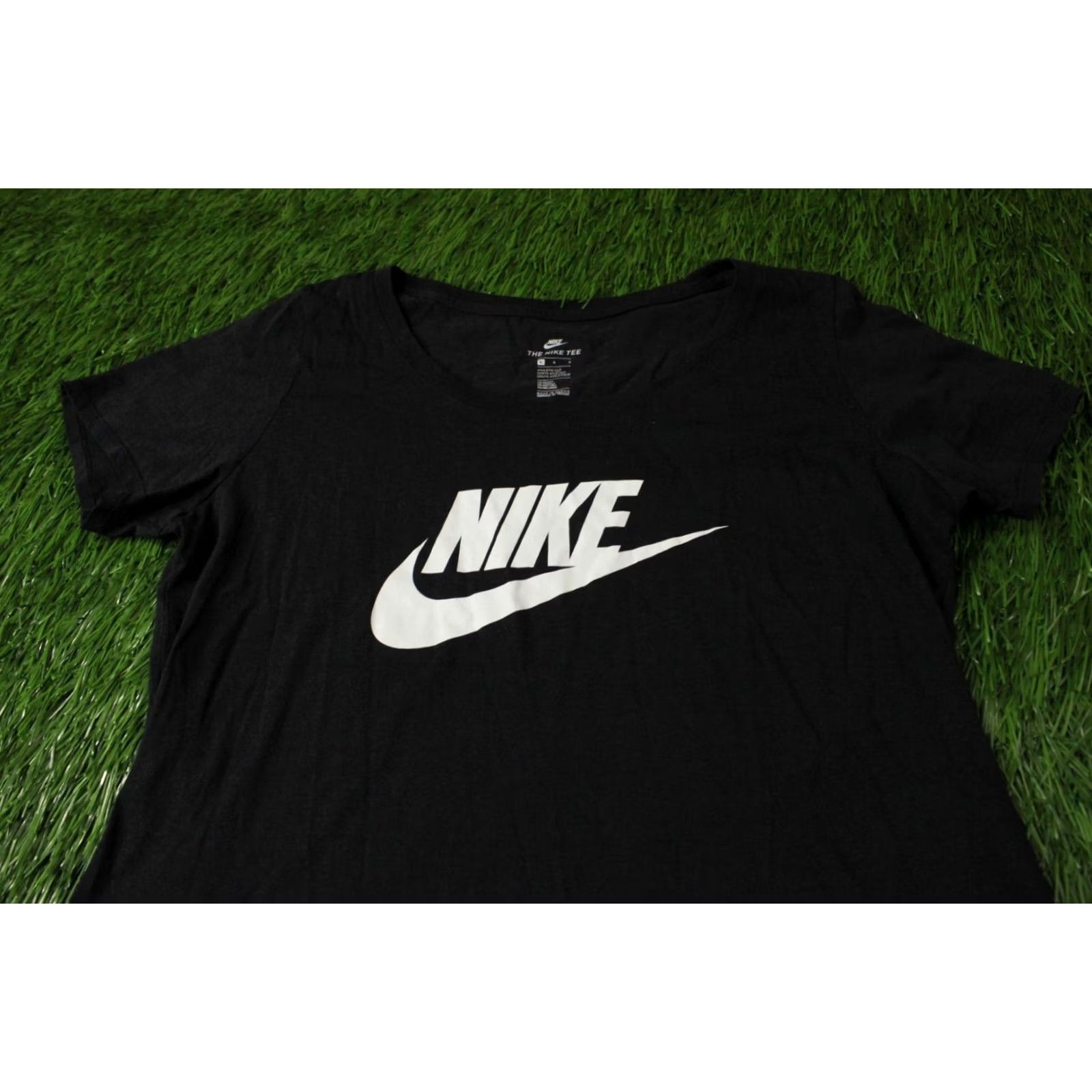 Nike NIKE Shirt Women T-Shirt 2018 Black L Size Regular Short Sleeve Cotton 561453-00A Size L / US 10 / IT 46 - 2 Thumbnail