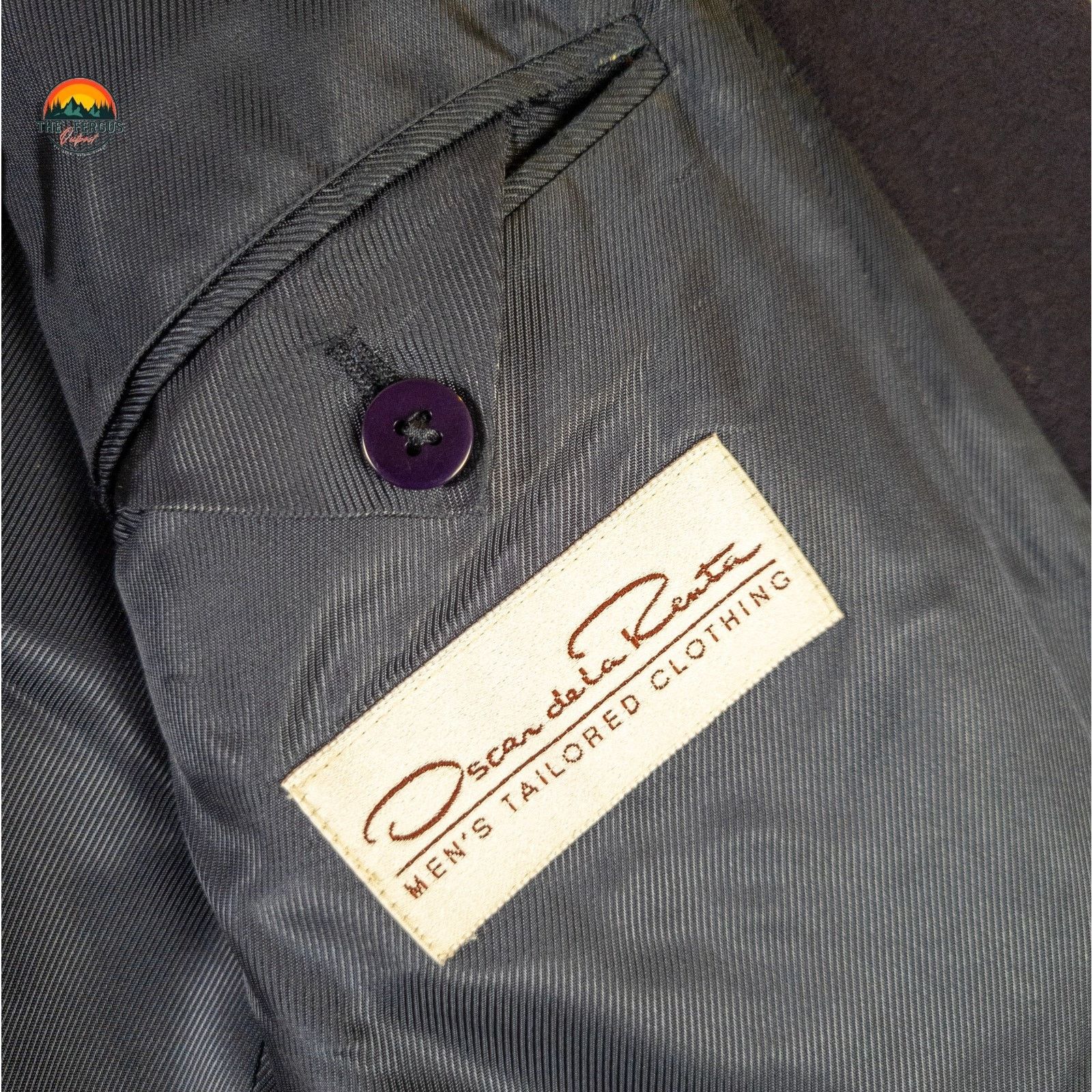 Oscar De La Renta Oscar De La Renta Suit Jacket Blazer Blue Men's Size 44R Size 44R - 7 Thumbnail