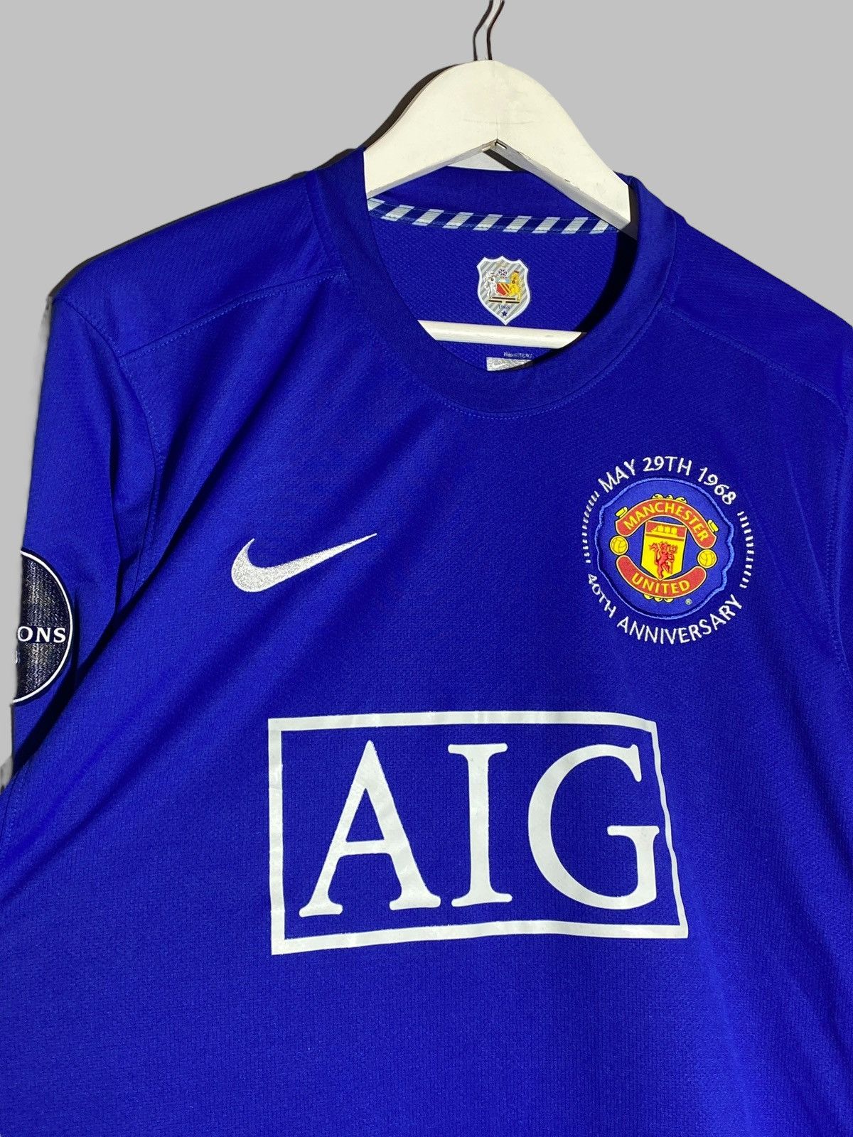 Nike #9 Berbatov Manchester United 2008/09 Long Sleeve Jersey Size US L / EU 52-54 / 3 - 4 Thumbnail