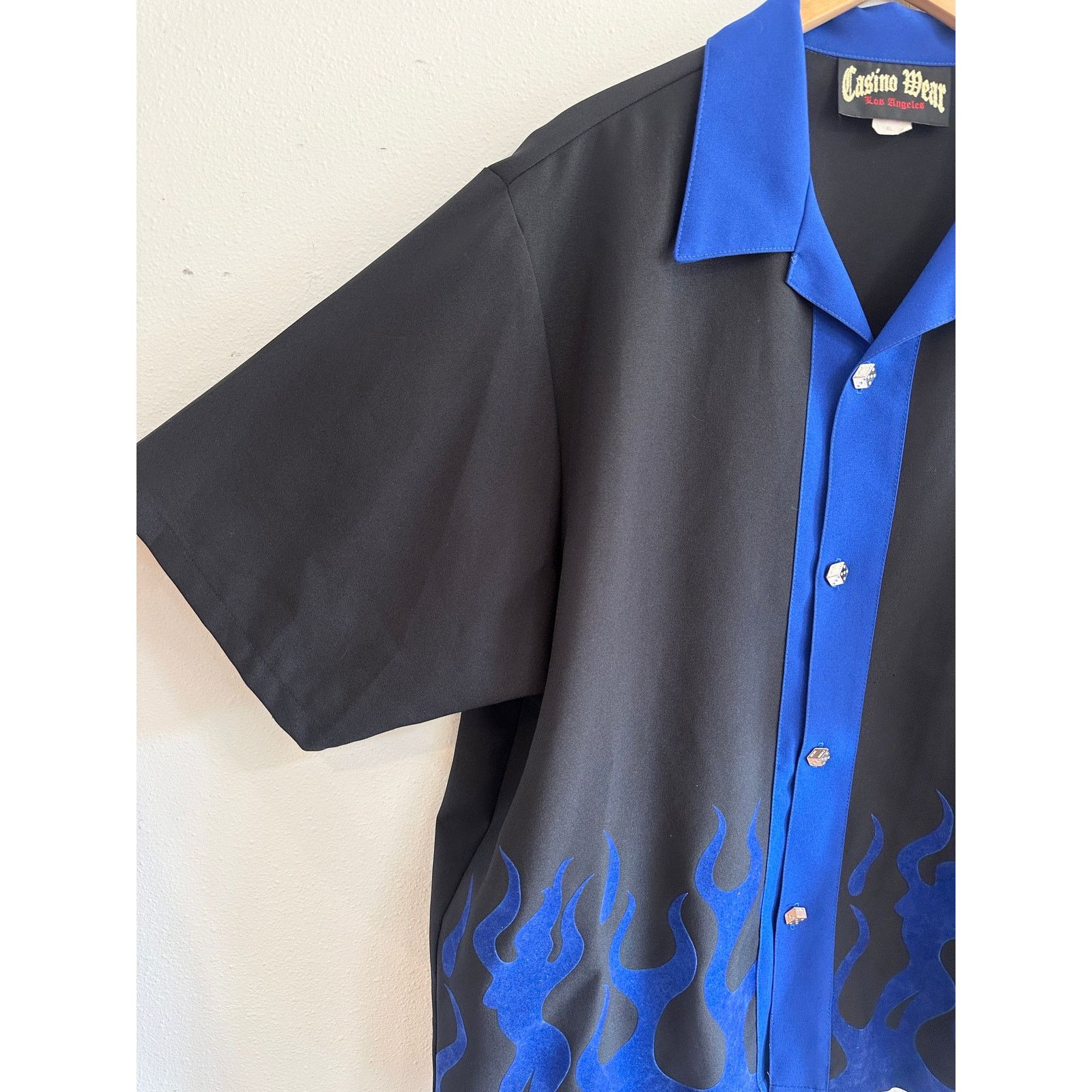 Vintage 90’s Guy Fieri Vibes Blue Flame Casino Button Up XL Size US XL / EU 56 / 4 - 4 Thumbnail