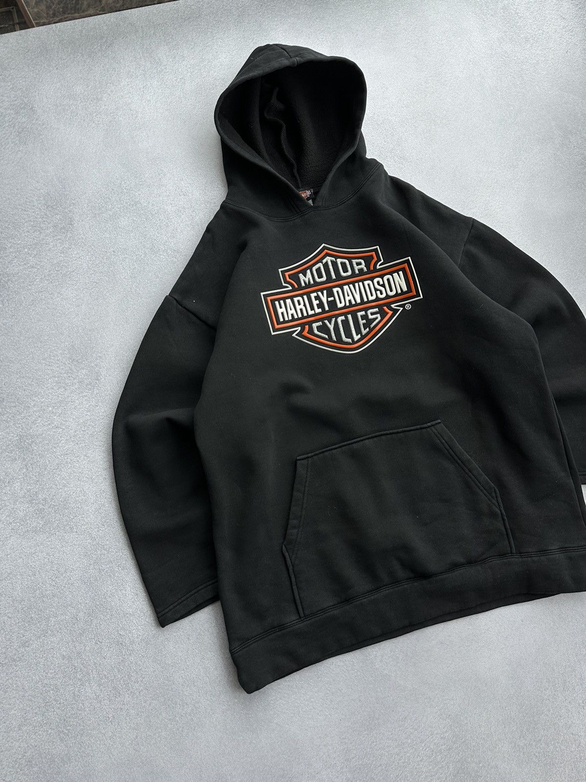 Harley Davidson × Vintage Vintage Harley-Davidson Motorcycles Big Logo USA Hoodie Size US L / EU 52-54 / 3 - 2 Thumbnail