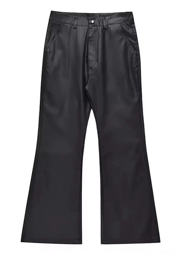 VIBE Avant garde retro pu leather flare pants Size US 30 / EU 46 - 7 Thumbnail