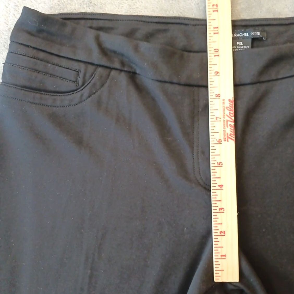 Vintage Zac & Rachel Pants Womens Petites PXL Ankle Stretch Pull On Black 38x25.5 Skinny Flat Front Mid Rise XS-XL? Size 40" / US 18 - 3 Thumbnail