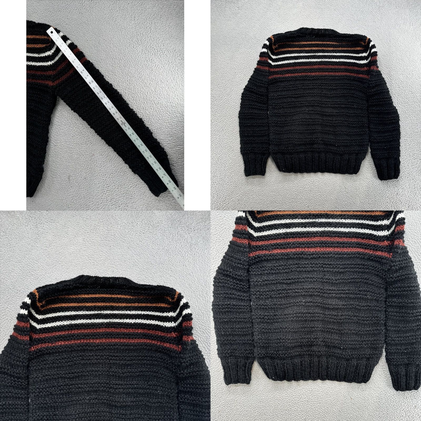Vintage VINTAGE Campus Hand Knit Striped Pullover Sweater Men’s XL Size US XL / EU 56 / 4 - 8 Thumbnail