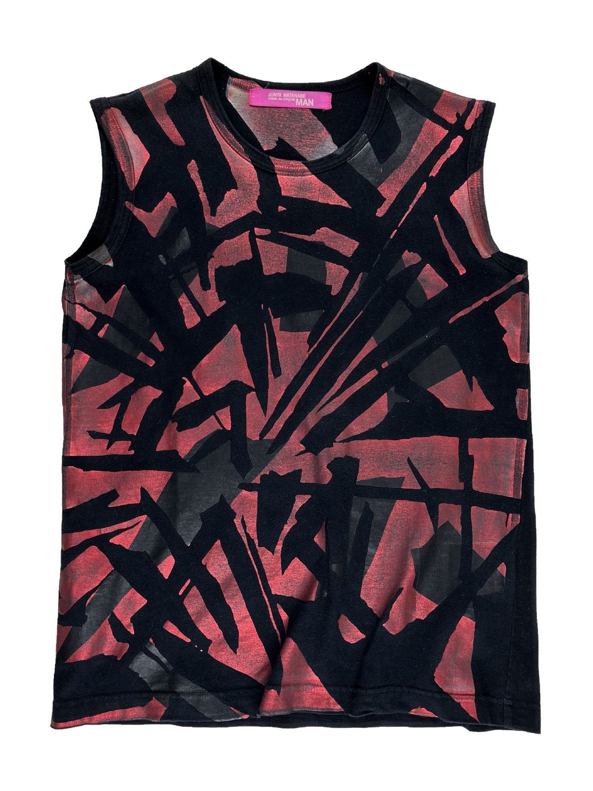 image of Comme Des Garcons x Comme Des Garcons Homme Plus Aw05 Junya Watanabe Shattered Metallic Print Tank 