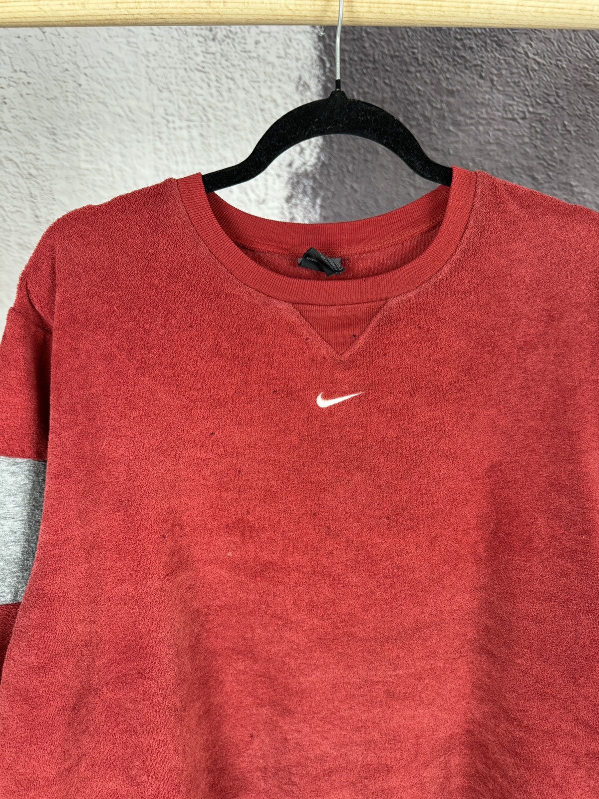 Nike Nike vintage y2k fleece double swoosh distressed sweatshirt Size US L / EU 52-54 / 3 - 5 Thumbnail