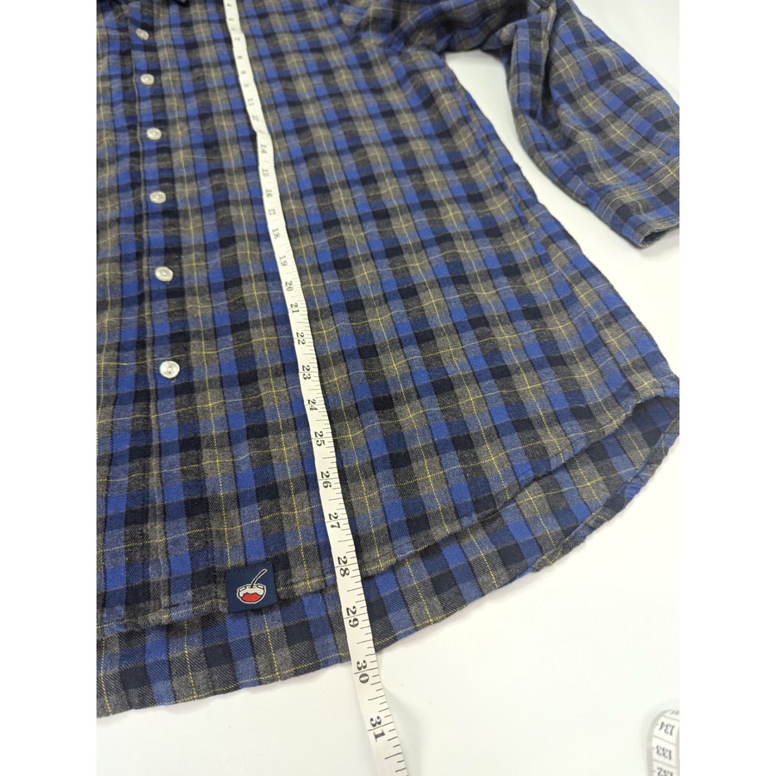 Vintage Cakeworthy You're Just As Sane As I Am Shirt Mens Large Blue Flannel Plaid Cotton Button-Up Embroidered Stars 90s 80s Vintage? Size US L / EU 52-54 / 3 - 5 Thumbnail