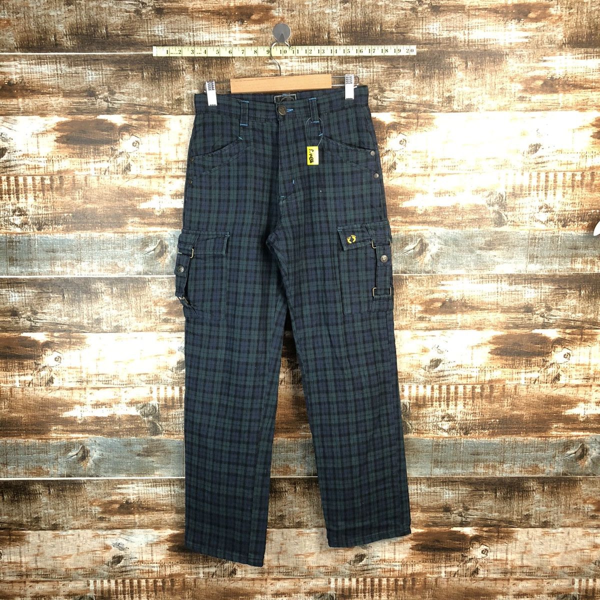 Hang Ten Hang Ten Green Checkred utility tactical Cargo Pants #A1438 Size US 26 / EU 42 - 1 Thumbnail