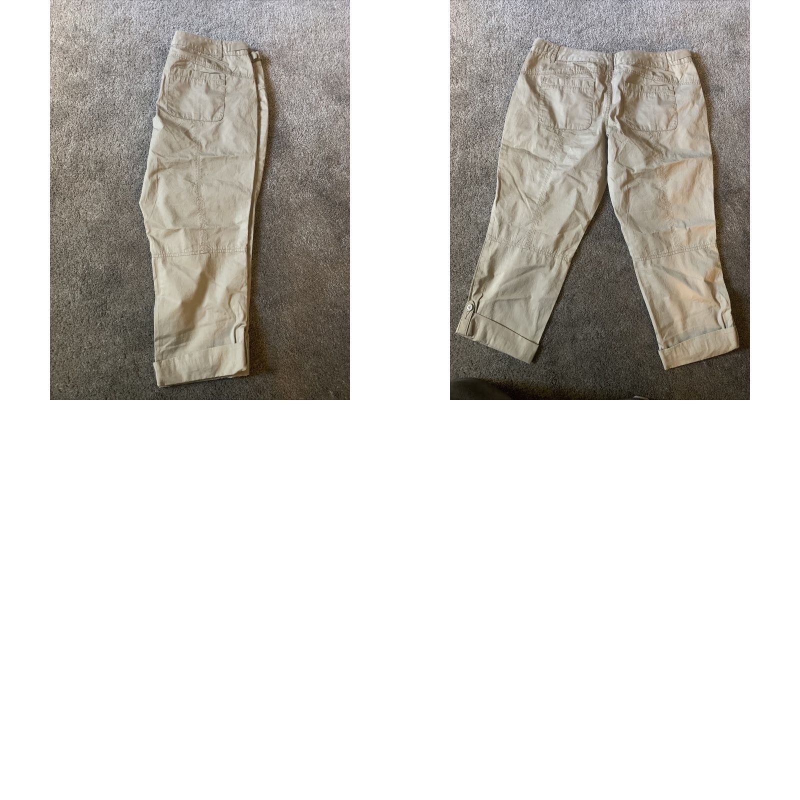 Old Navy OLD NAVY Womens 100% Cotton Khaki Capris Crop Pants Size 6 Regular Inseam 20in Pockets Crop Flat Front Beige Shorts Pants Size 28" / US 6 / IT 42 - 8 Thumbnail