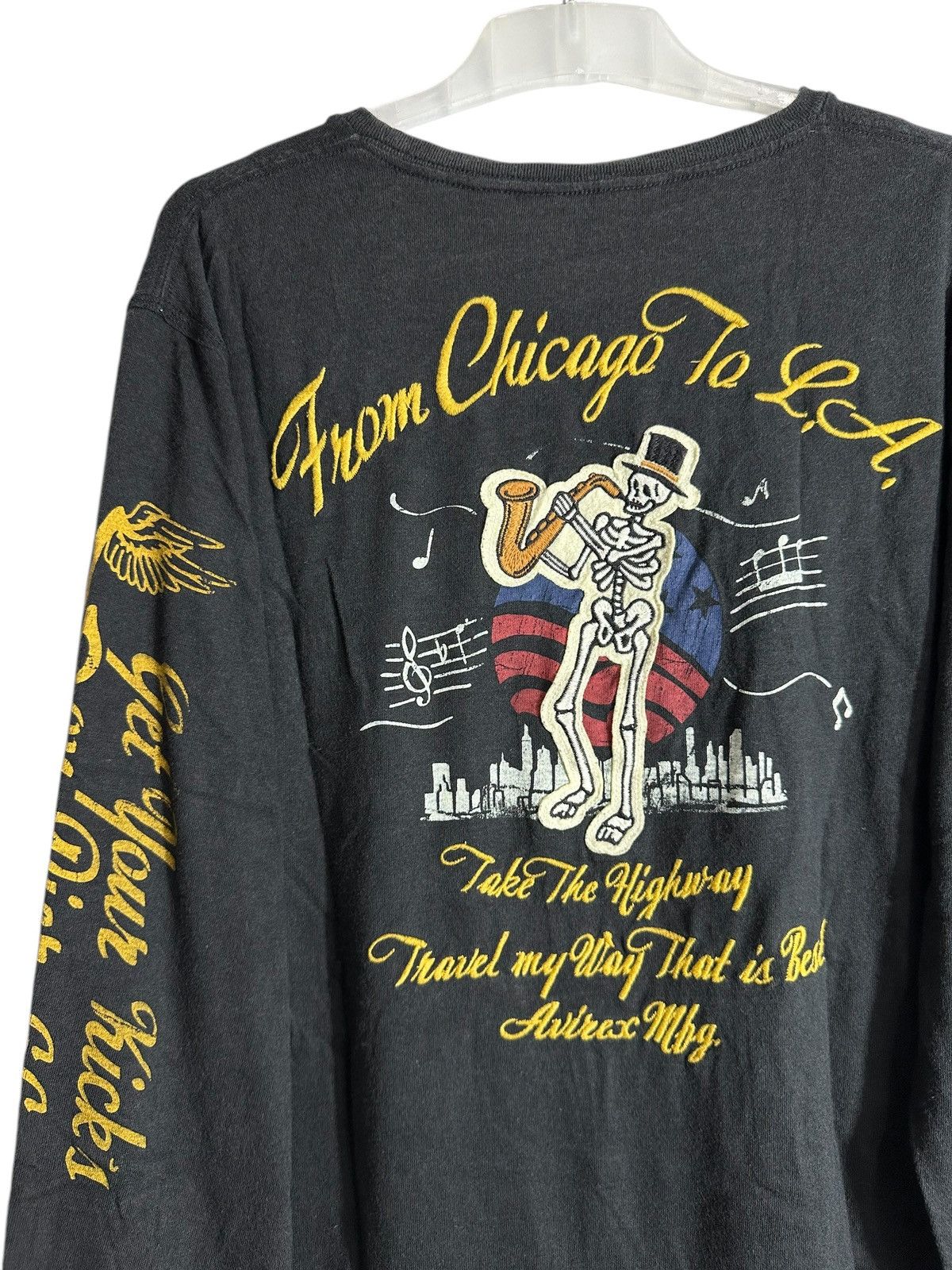 Avirex RARE ARCHIVE VINTAGE AVIREX LONG SLEEVE FROM CHICAGO TO LA Size US L / EU 52-54 / 3 - 3 Thumbnail