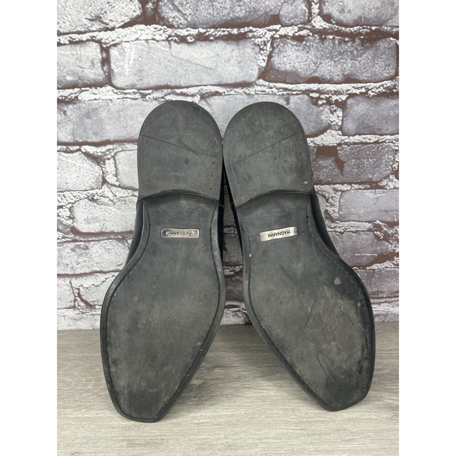 Magnanni Magnanni Black Leather Buckle Monk Strap Loafers Dress Shoes Size US 9.5 / EU 42-43 - 10 Thumbnail