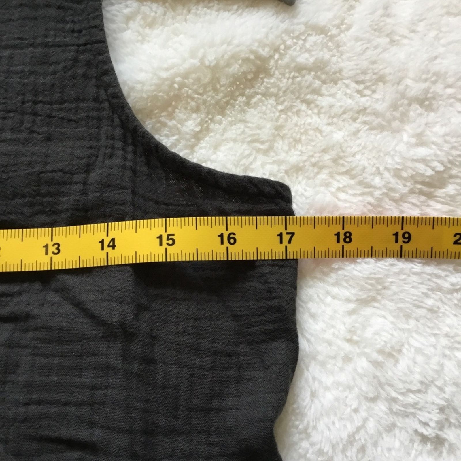 Other UpWest Dark Gray Sleeveless Button-Front Gauze Mini Dress Size M / US 6-8 / IT 42-44 - 13 Thumbnail