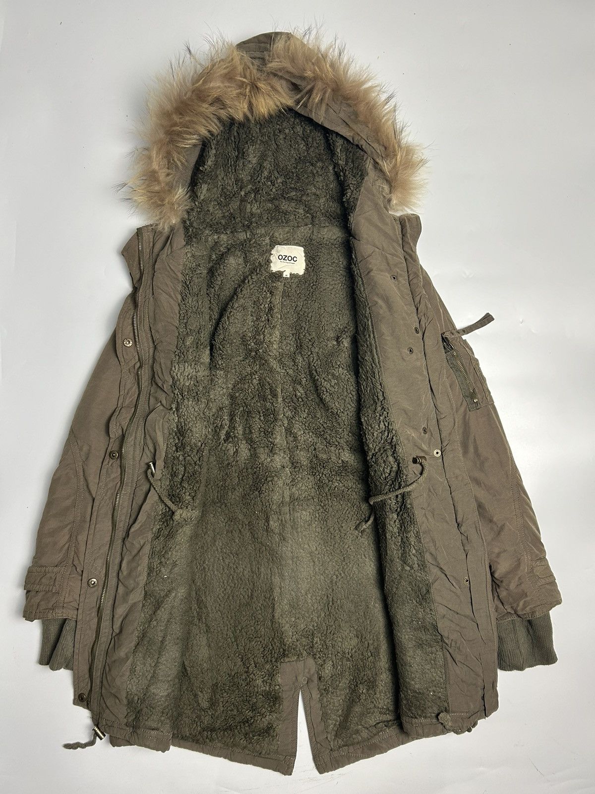 If Six Was Nine × Le Grande Bleu (L.G.B.) OZOC FAUX FUR HOODIE PARKA STYLE MULTI POCKET JACKET Size M / US 6-8 / IT 42-44 - 2 Thumbnail