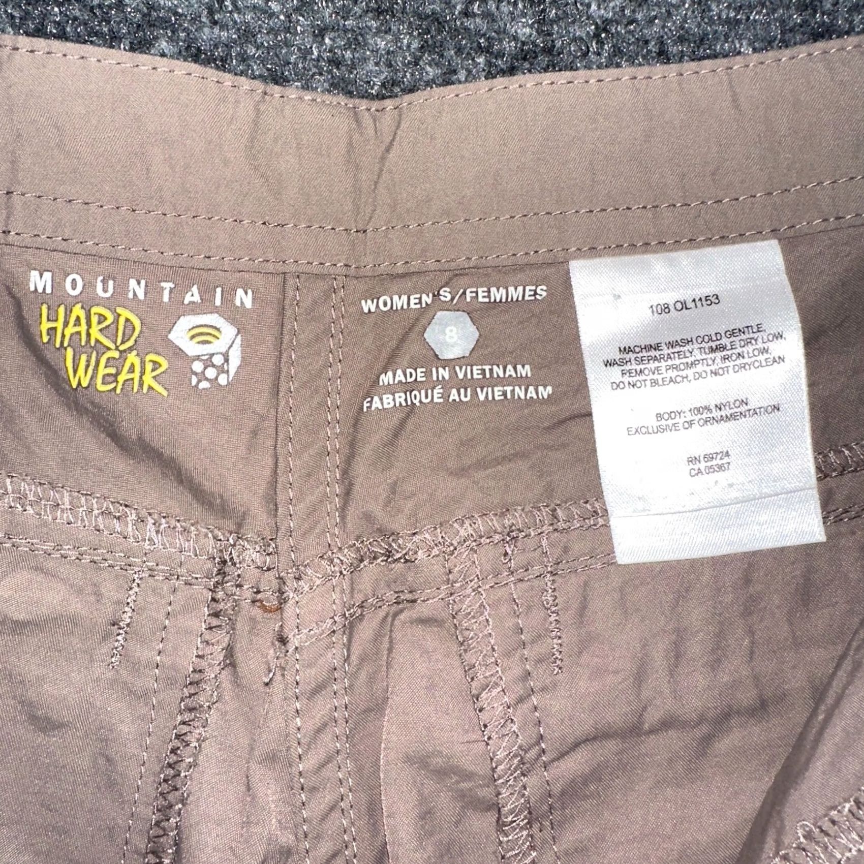 Mountain Hardwear VINTAGE Mountain Hardwear Pants Womens 8 Brown Nylon Zip Fly Pockets Logo Crop Size 30" / US 8 / IT 44 - 5 Thumbnail