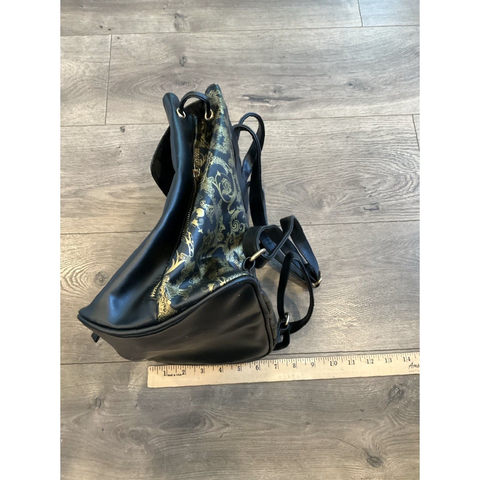 Versace Versace Parfums Backpack Rucksack Women Black PVC Colorful Backpack Size ONE SIZE - 3 Thumbnail