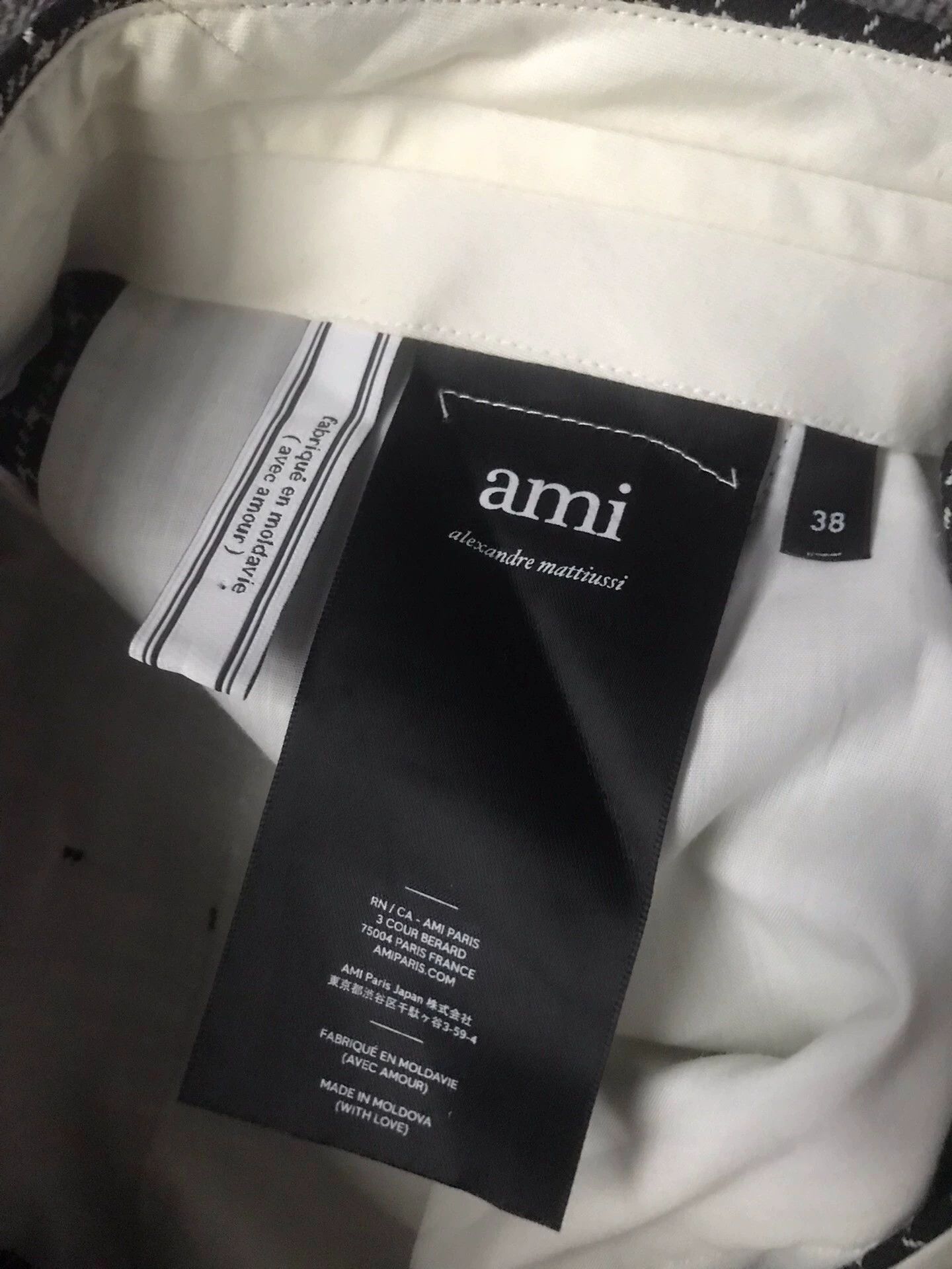 AMI Ami all wool small check straight-leg 38 chinos Size US 38 / EU 54 - 5 Thumbnail