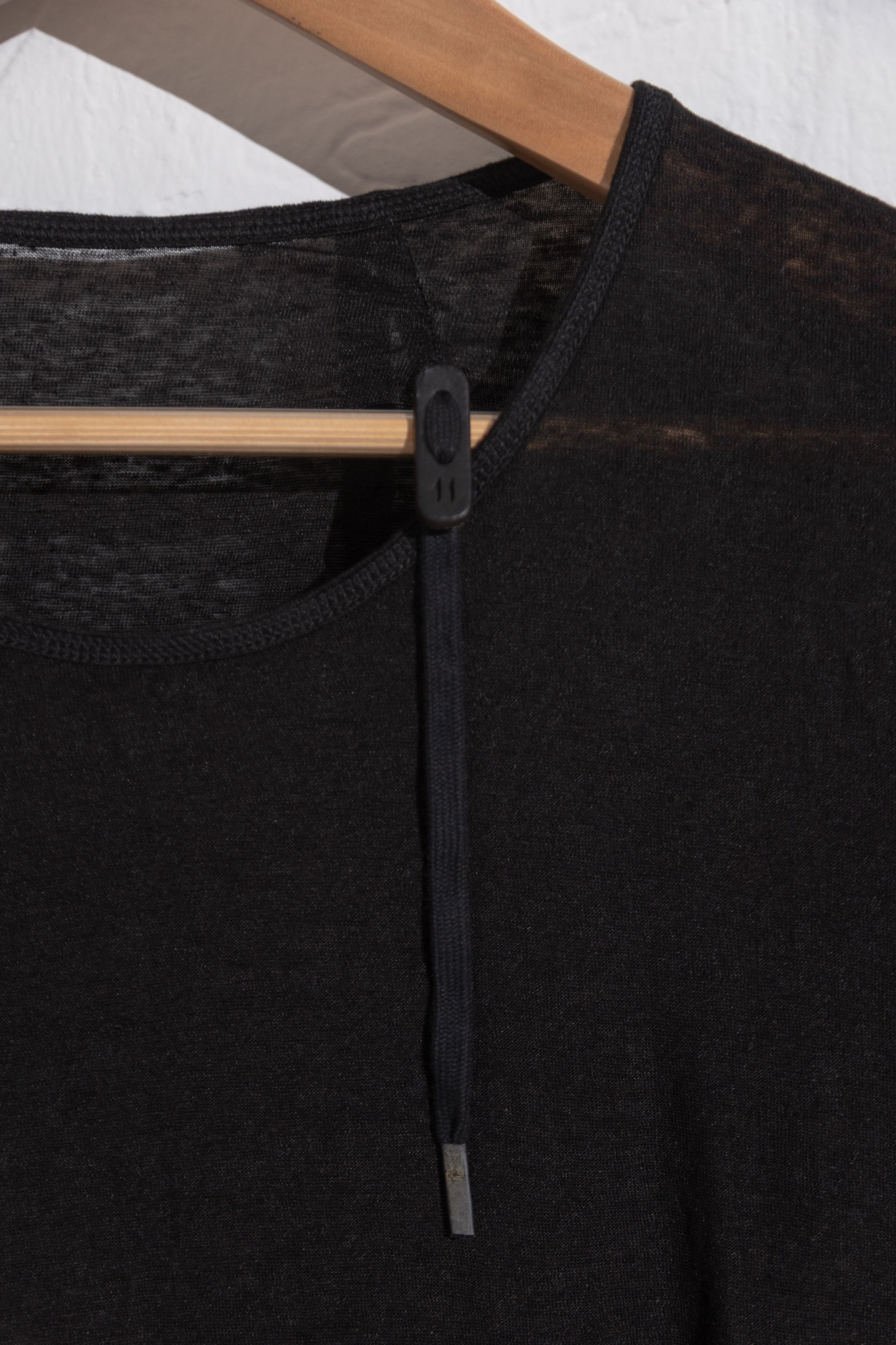 Boris Bidjan Saberi Sheer Asymmetric Long T-Shirt Size US S / EU 44-46 / 1 - 4 Thumbnail