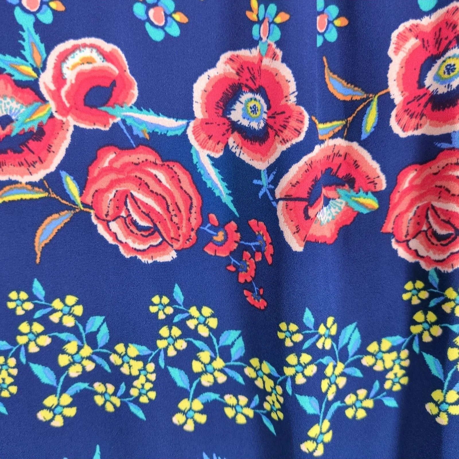Other Luxology Blue Floral Sleeveless Shift Dress Sz 10 Flowy Size L / US 10 / IT 46 - 10 Thumbnail