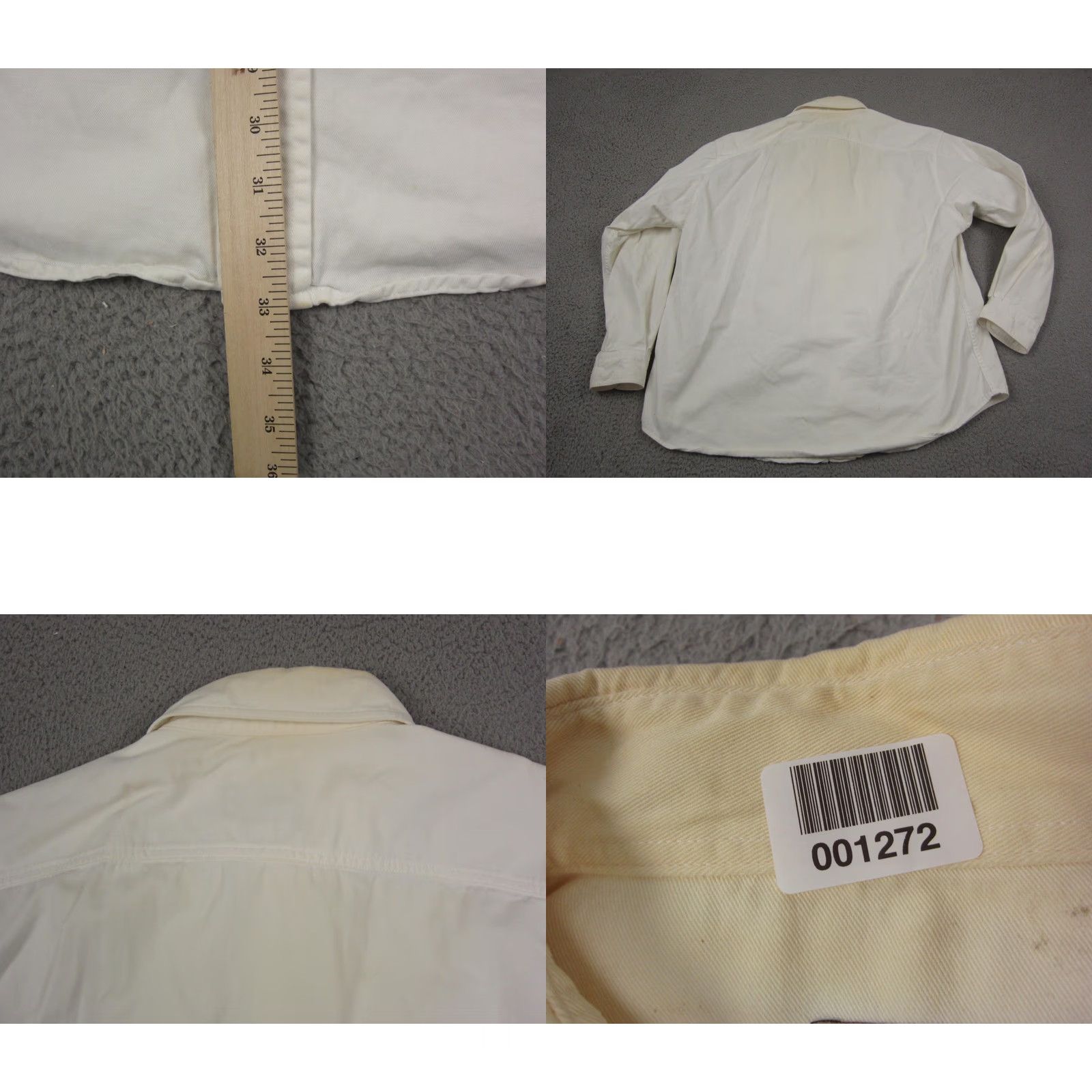 Vintage VINTAGE Woolrich Shirt Men XL Creme Ivory Canvas Button-Up Long Sleeve Collared Western Outdoor Pockets All Seasons Fall Winter Spring Mens Size US XL / EU 56 / 4 - 8 Thumbnail
