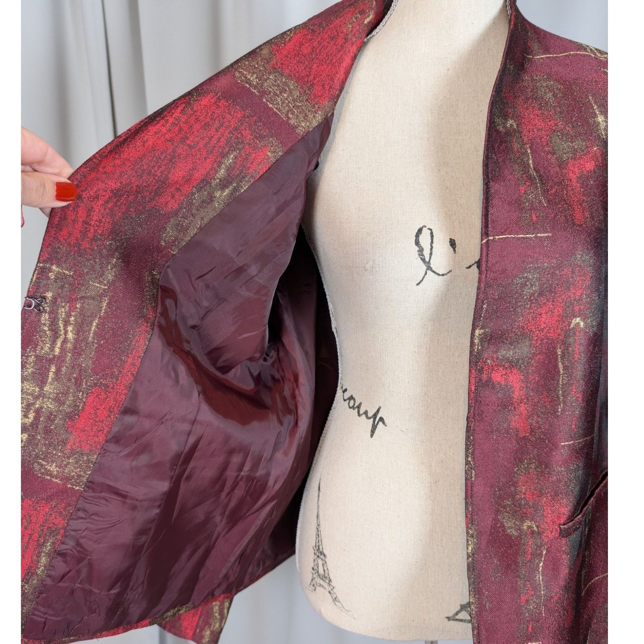 Coldwater Creek Metallic Brocade Tapestry Jacket Size L / US 10 / IT 46 - 9 Thumbnail