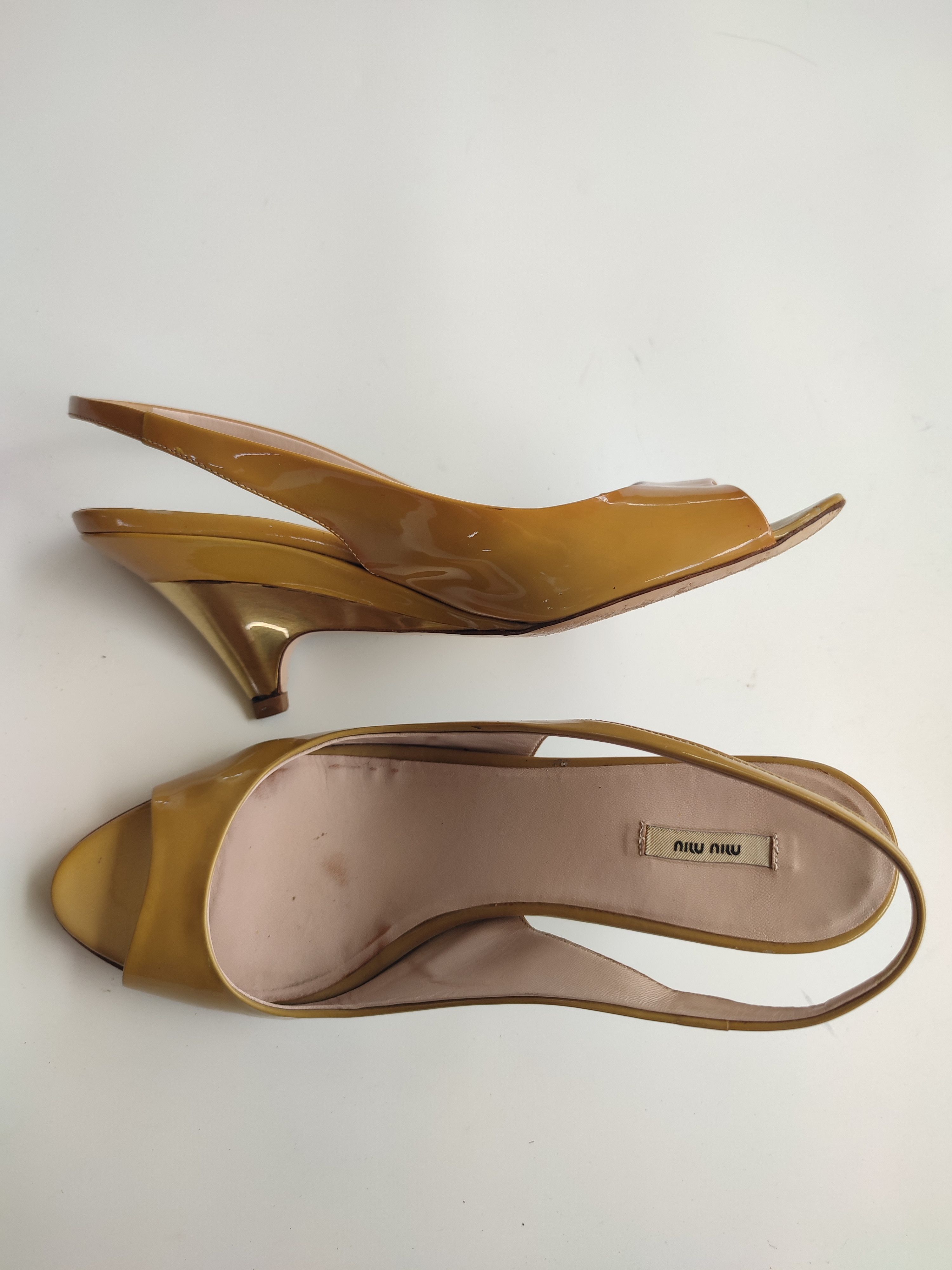 Miu Miu Miu Miu Patent Leather Slingback Sandals Size 38 Size US 8 / IT 38 - 4 Thumbnail