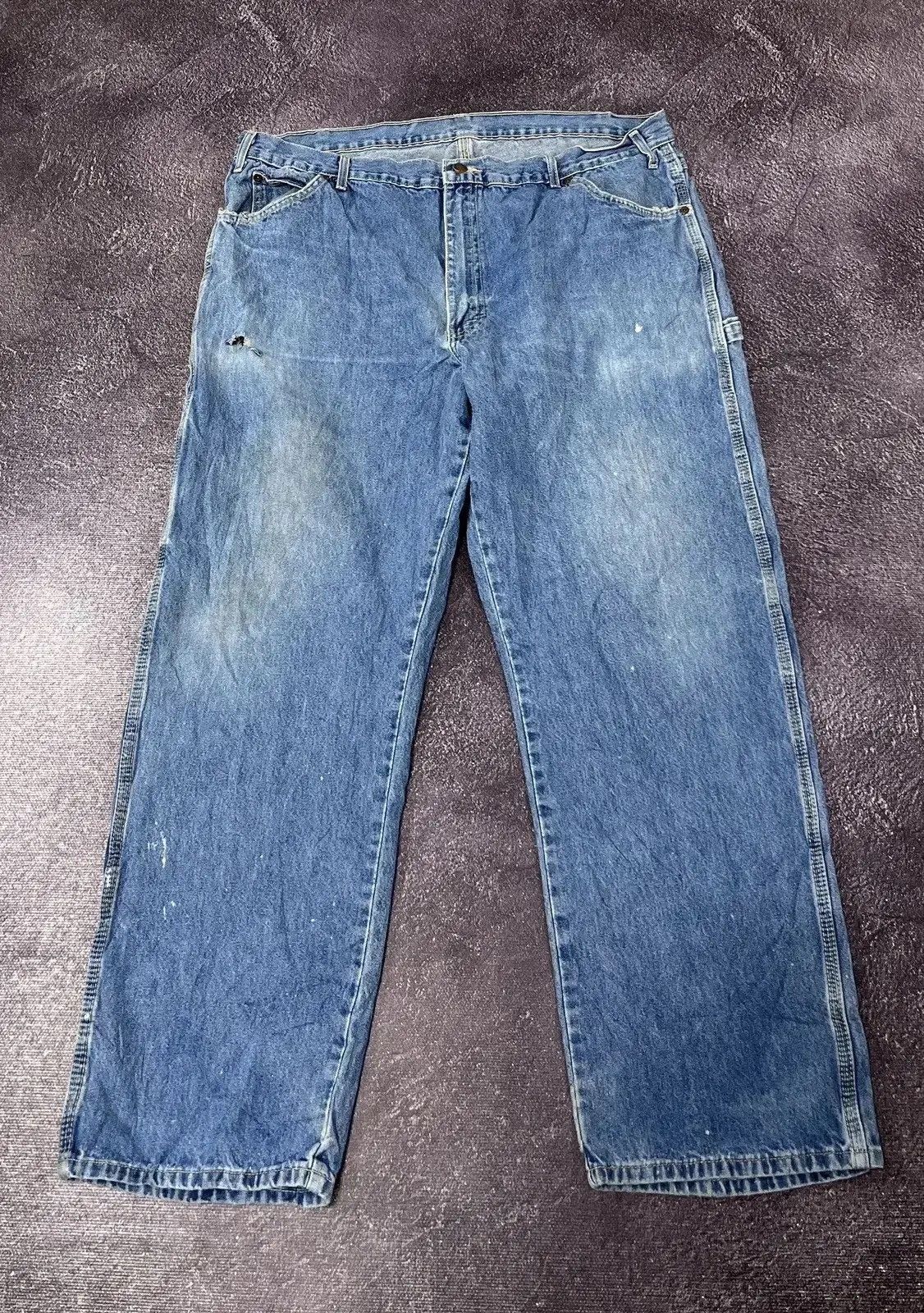 Dickies × Vintage Vintage Dickies Y2K Blue Denim Hype Work Baggy Jeans Size US 40 / EU 56 - 2 Thumbnail