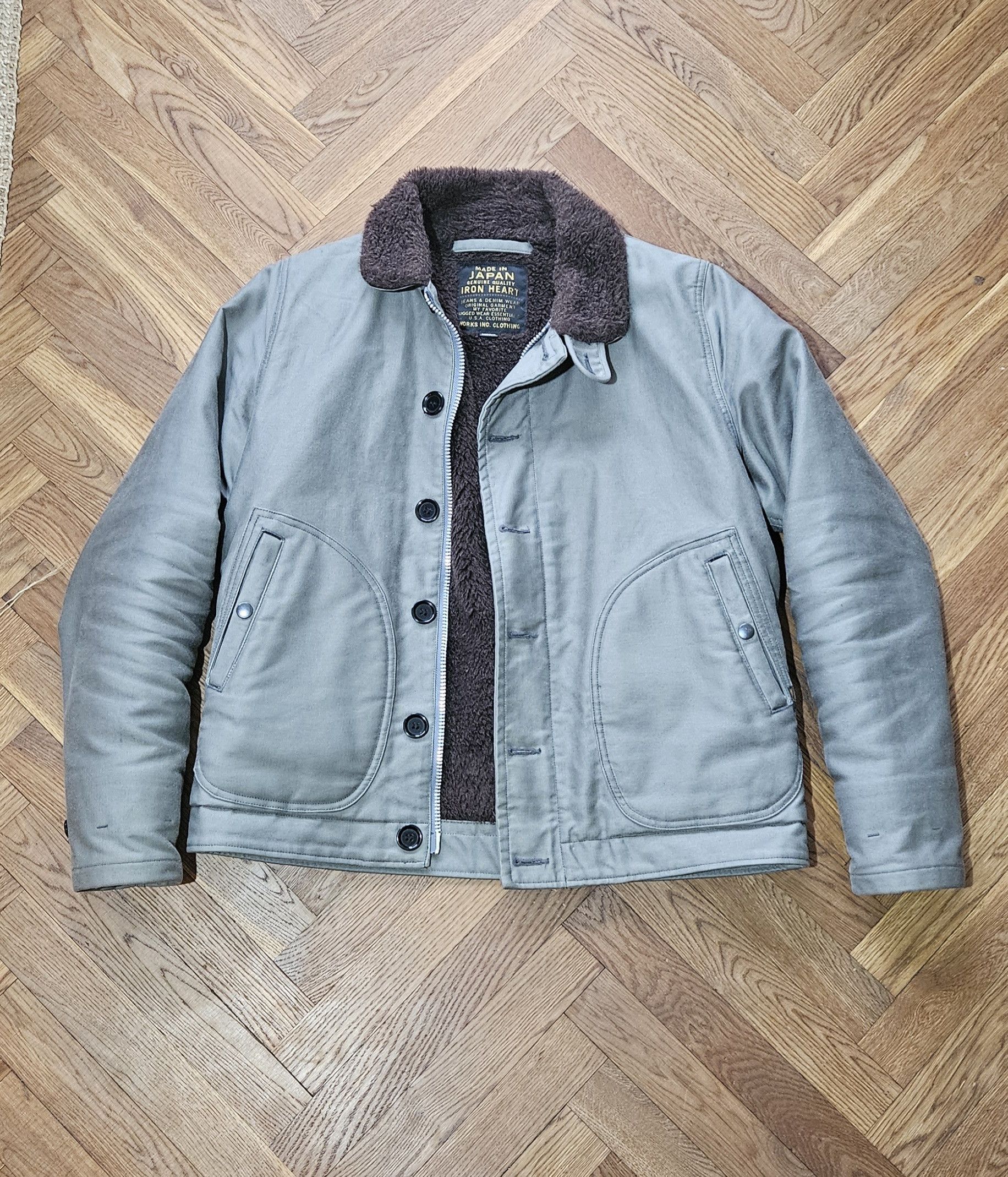 Iron Heart IHM-14v2 - Alpaca Lined Whipcord N1 Deck Jacket Size US M / EU 48-50 / 2 - 1 Thumbnail