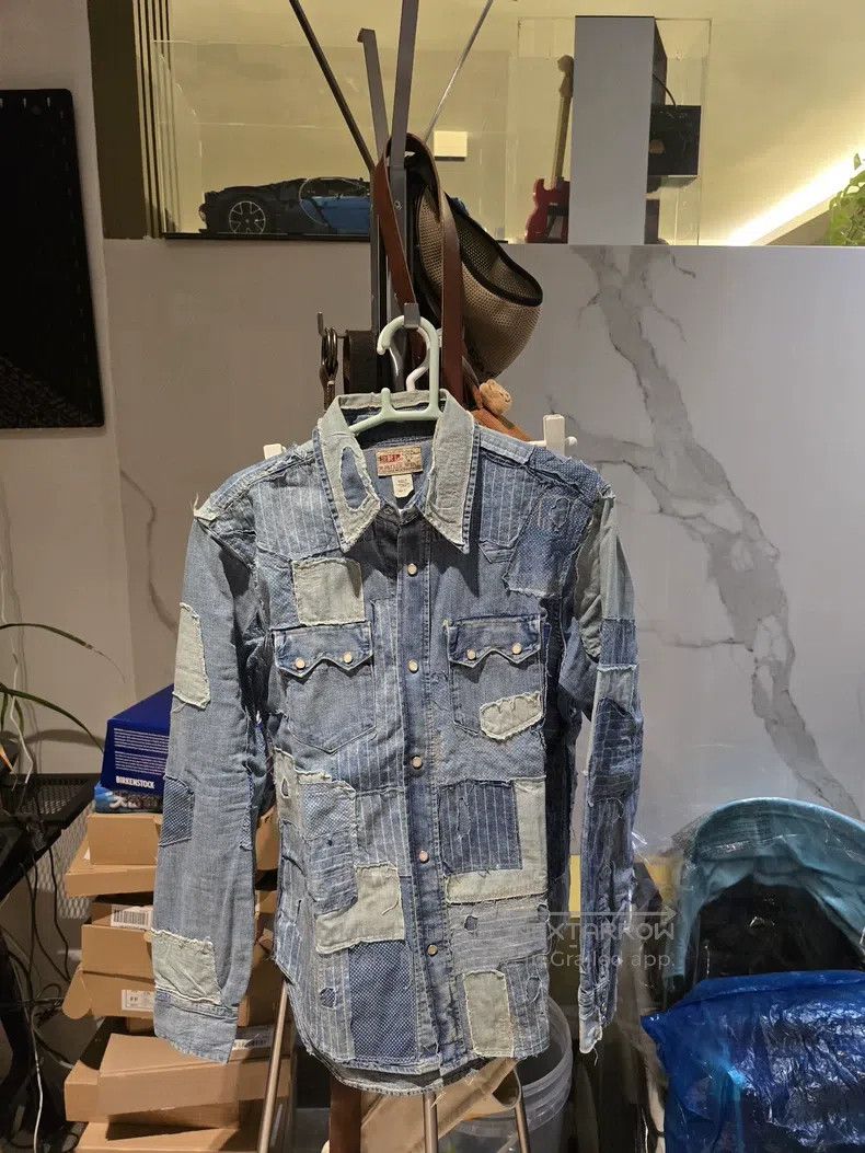 RRL Ralph Lauren RRL Ralph Lauren Slim fit blue dyed denim western men's de Size US M / EU 48-50 / 2 - 2 Thumbnail