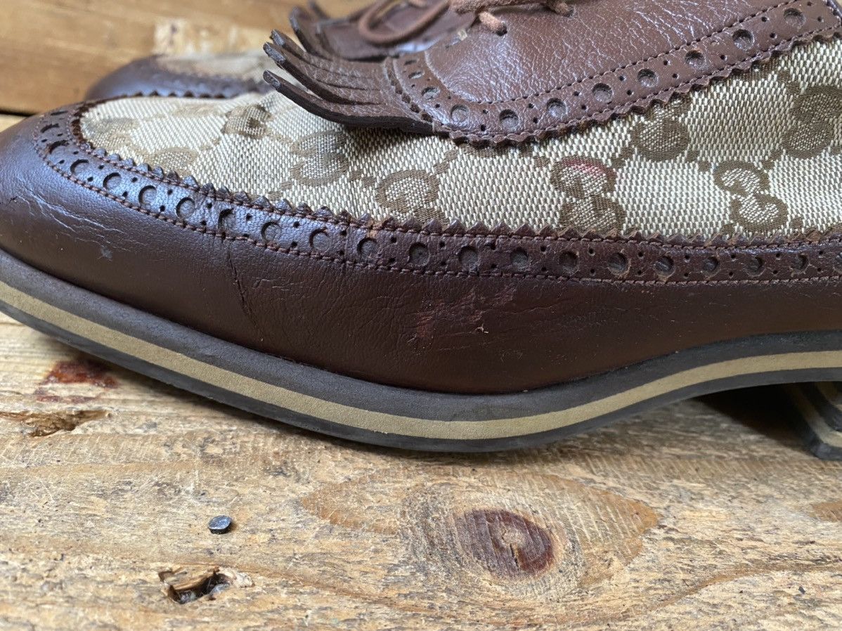 Dapper Dan × Gucci × Vintage Gucci GG logo monogram print casual heeled brouges shoe sz42 Size US 9 / EU 42 - 5 Thumbnail