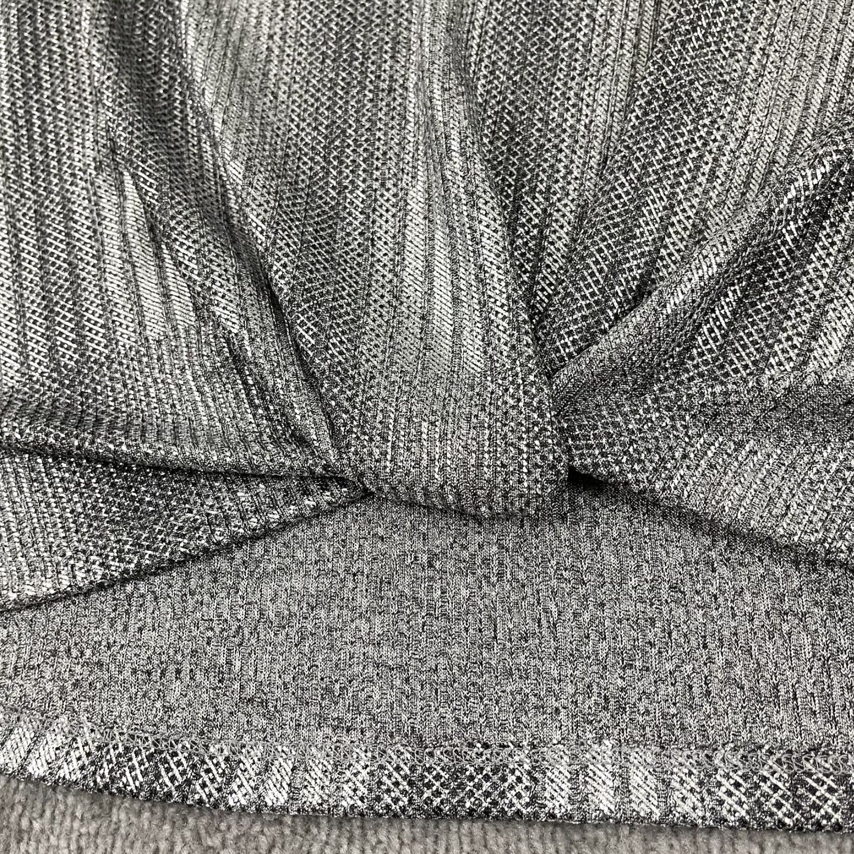 Vintage Clara Sun Woo Blouse Womens Medium Silver Metallic Shimmer Loop Knot Party Womens Size M / US 6-8 / IT 42-44 - 4 Thumbnail