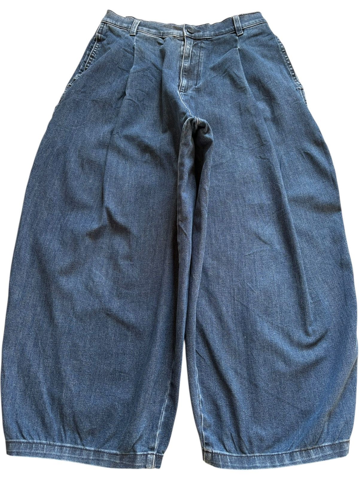 Japanese Brand Vintage Japanese Brand Mud Wash Baggy Jean Shorts Jorts Size US 29 - 1 Thumbnail