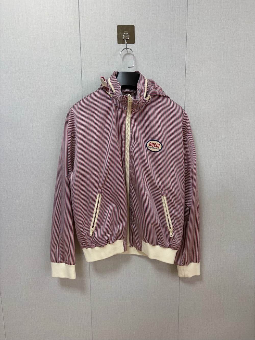 Gucci GUCCI Striped Logo Zip-up Jacket US S Size US S / EU 44-46 / 1 - 1 Thumbnail