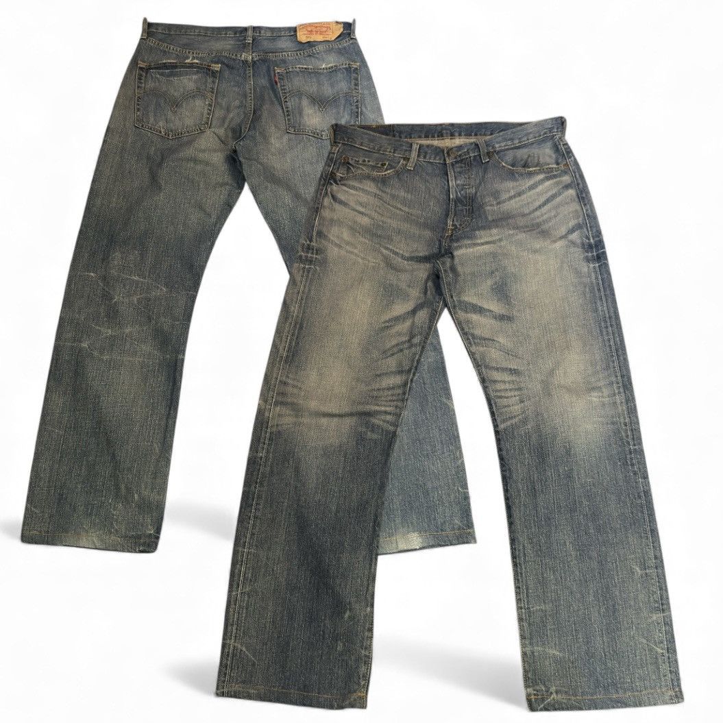 🔥🇺🇸 Vintage 2004 Levis 501 Straight Faded Aging Denim W34