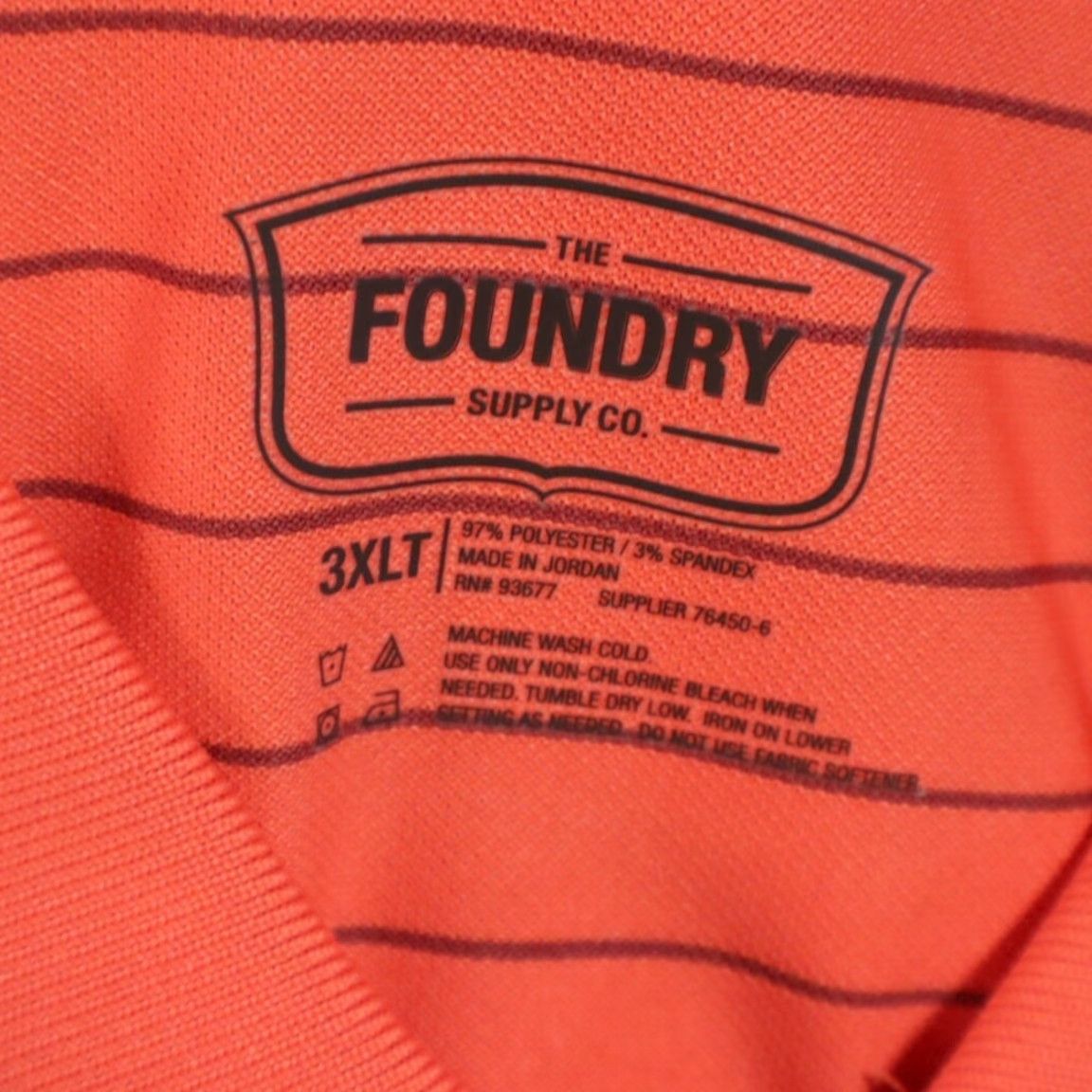 Vintage Foundry Polo Shirt Red 3XLT Men Striped Polyester Performance Stretch Shirt Mens Size US XXL / EU 58 / 5 - 5 Thumbnail